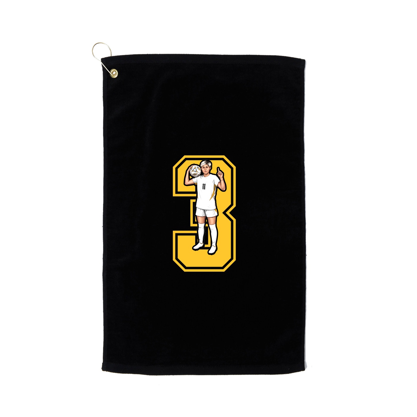Golf Towel — Number in Black