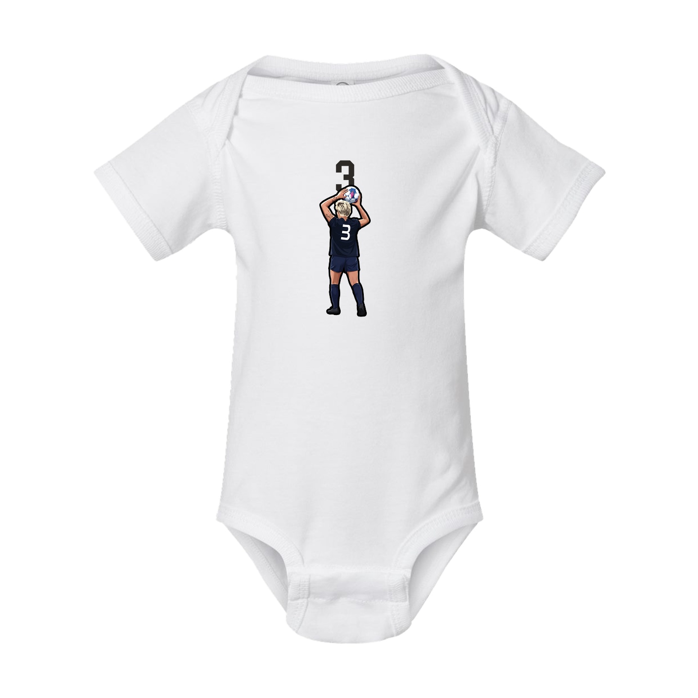 Baby Onesie — Number Top in White