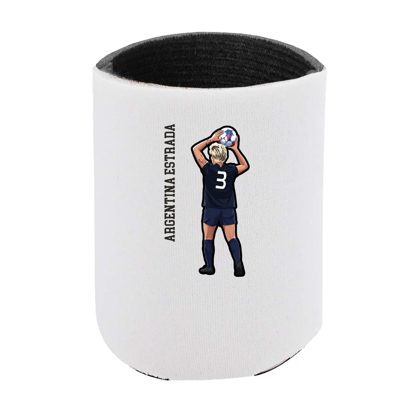 Can Holder — Name Vertical in White