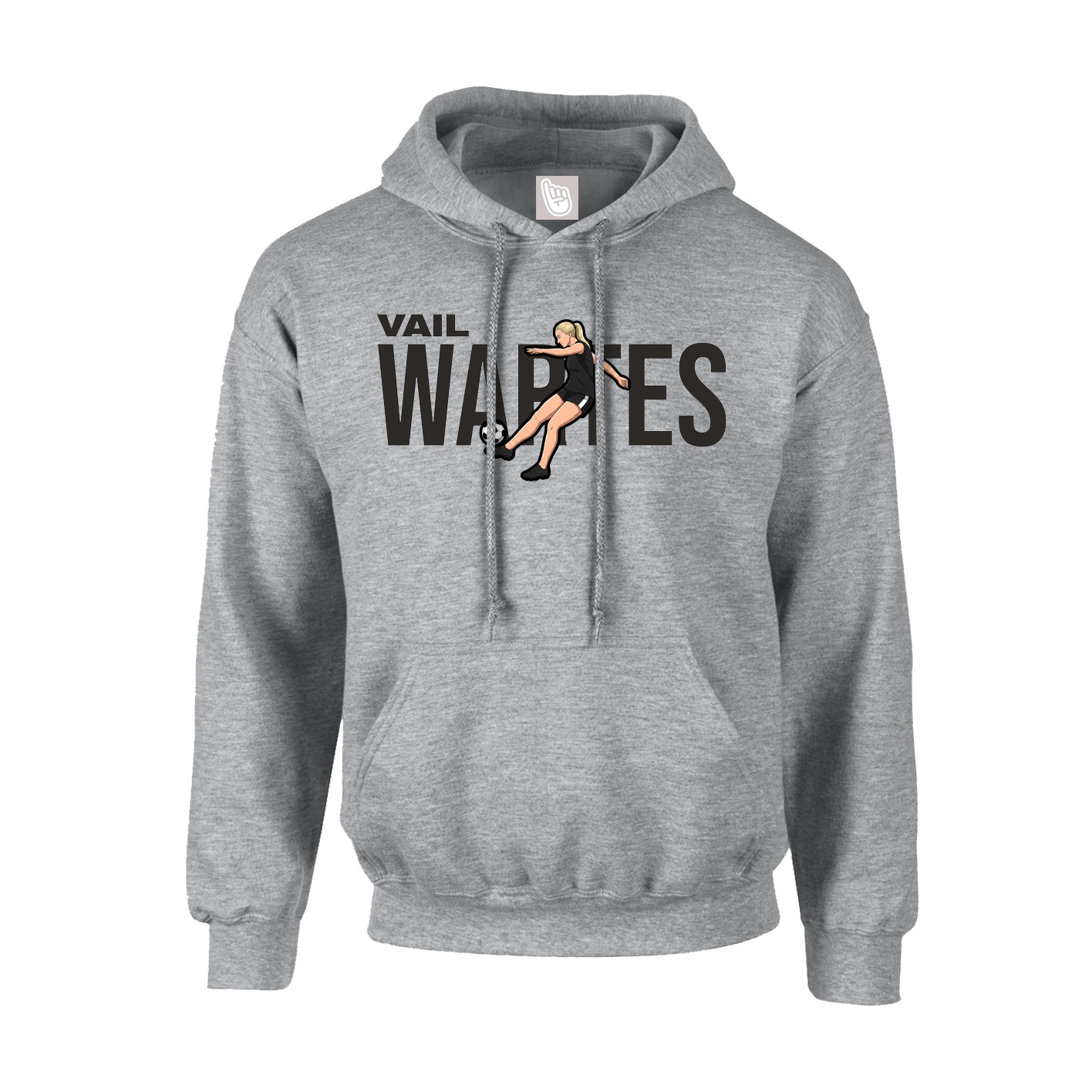 Youth Hoodie — Player Name in Grey