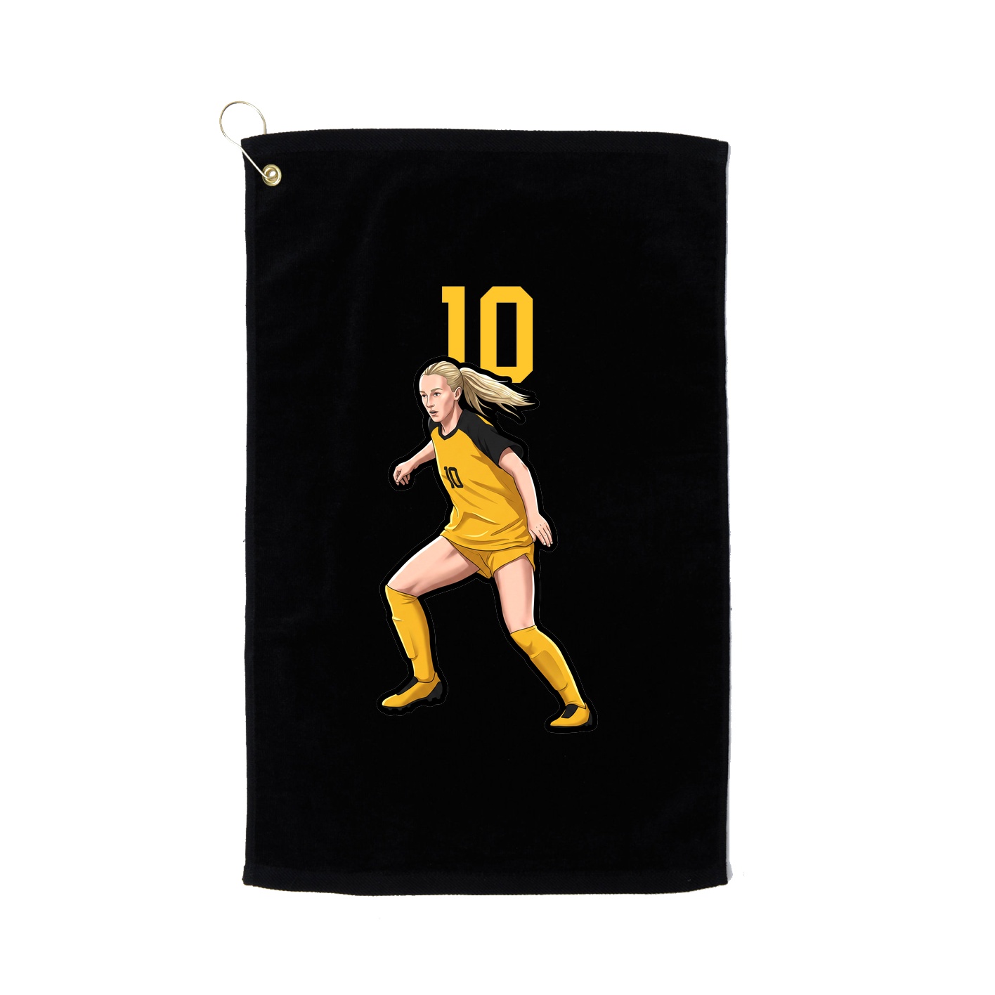 Golf Towel — Number Top in Black