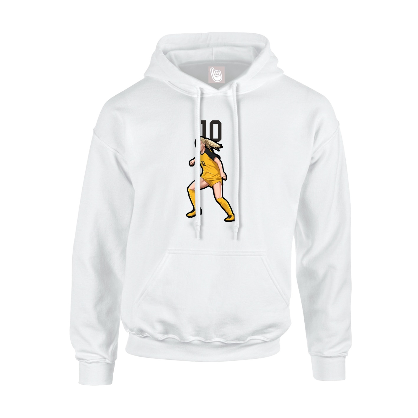 Hoodie — Number Top in White