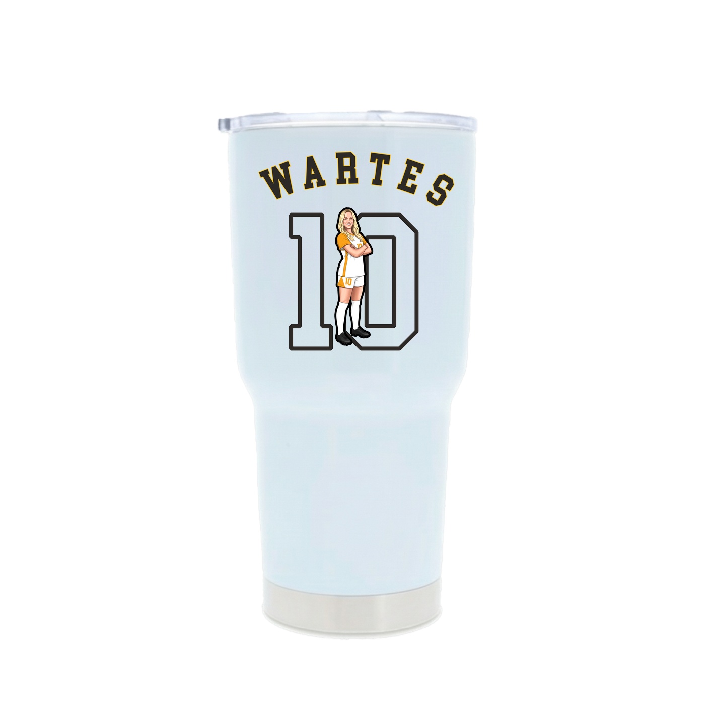 30oz Stainless Steel Tumbler — Shirsey Arch in White