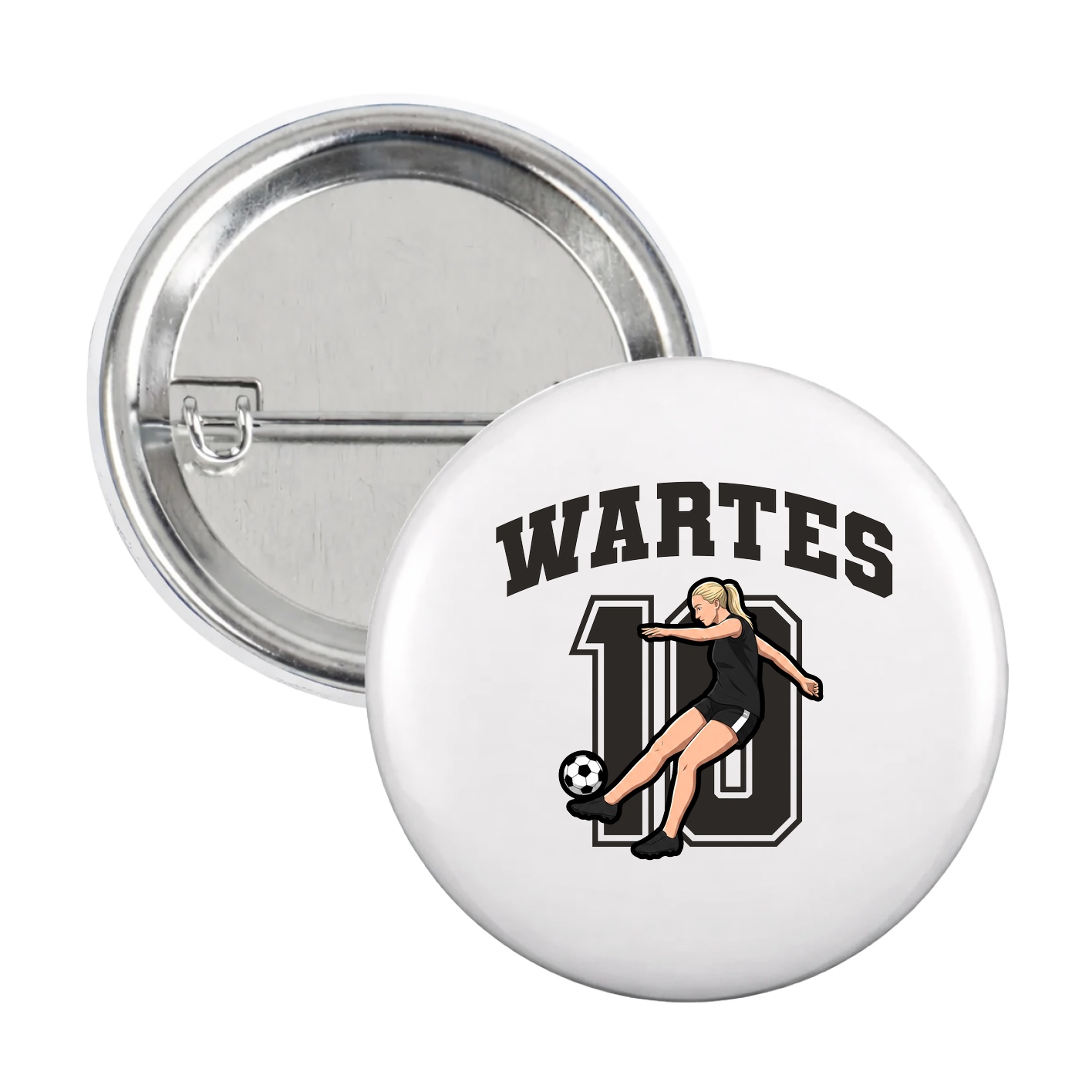 Game Day Button — Number in White