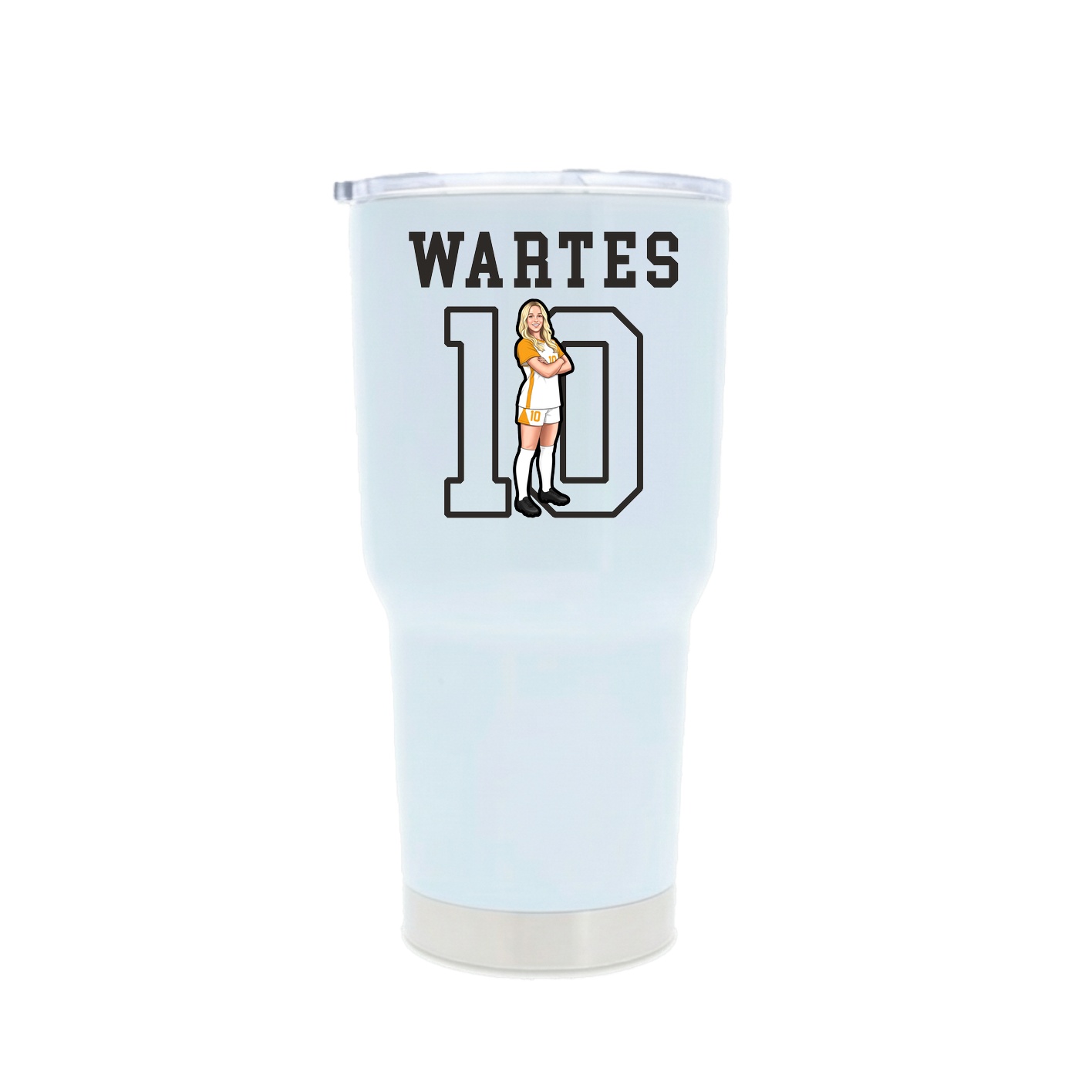 30oz Stainless Steel Tumbler — Shirsey in White