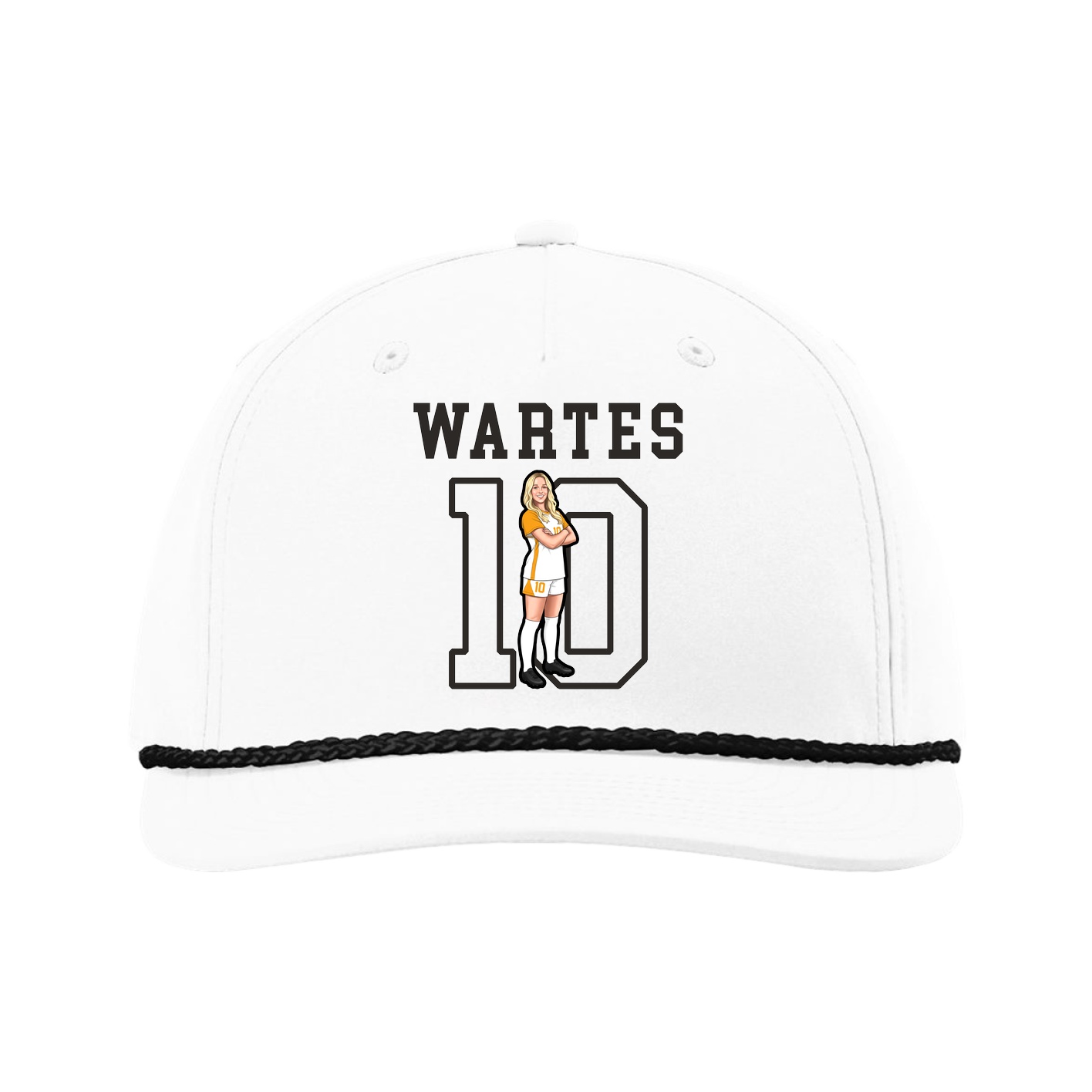 Five-Panel Classic Rope Cap — Shirsey in White