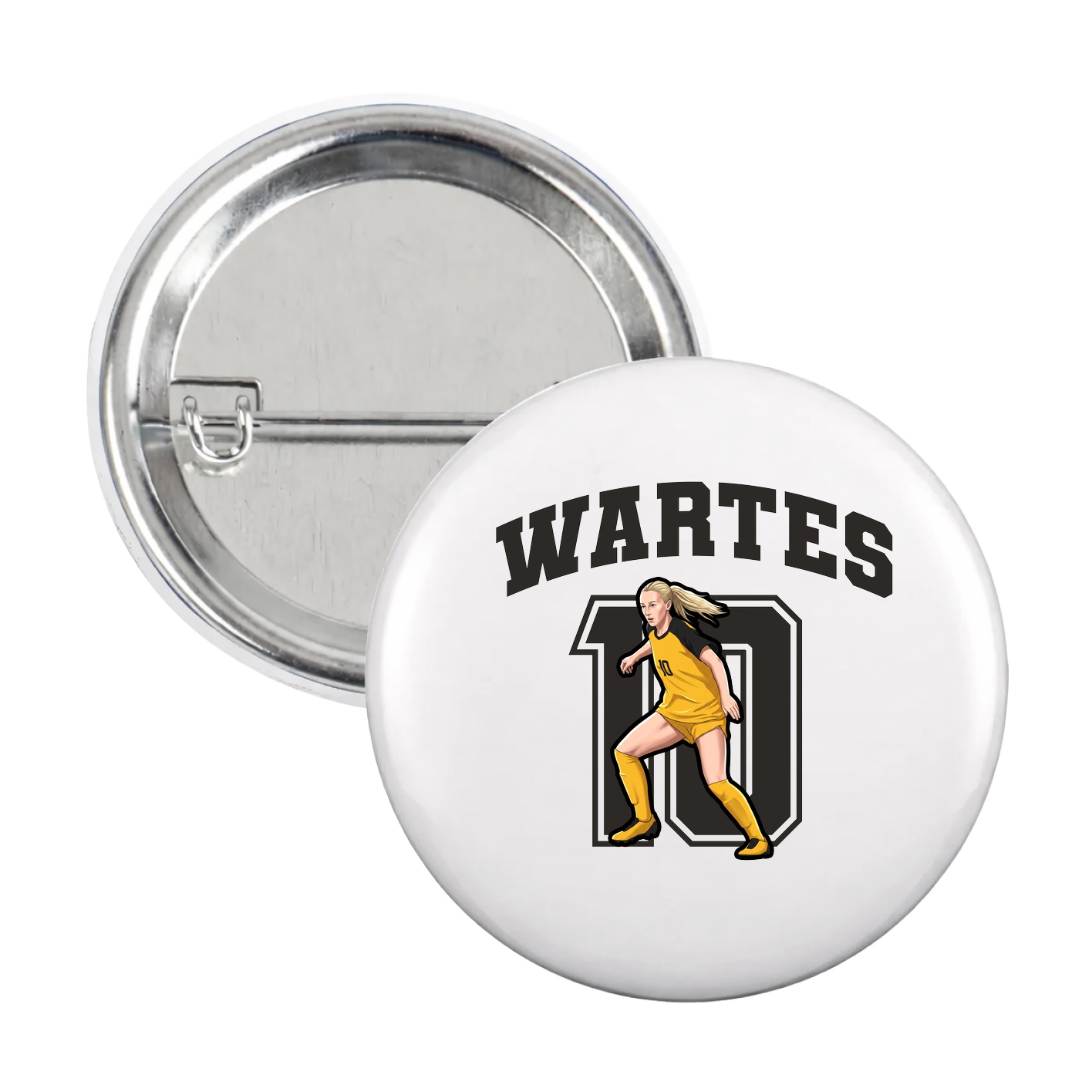 Game Day Button — Number in White