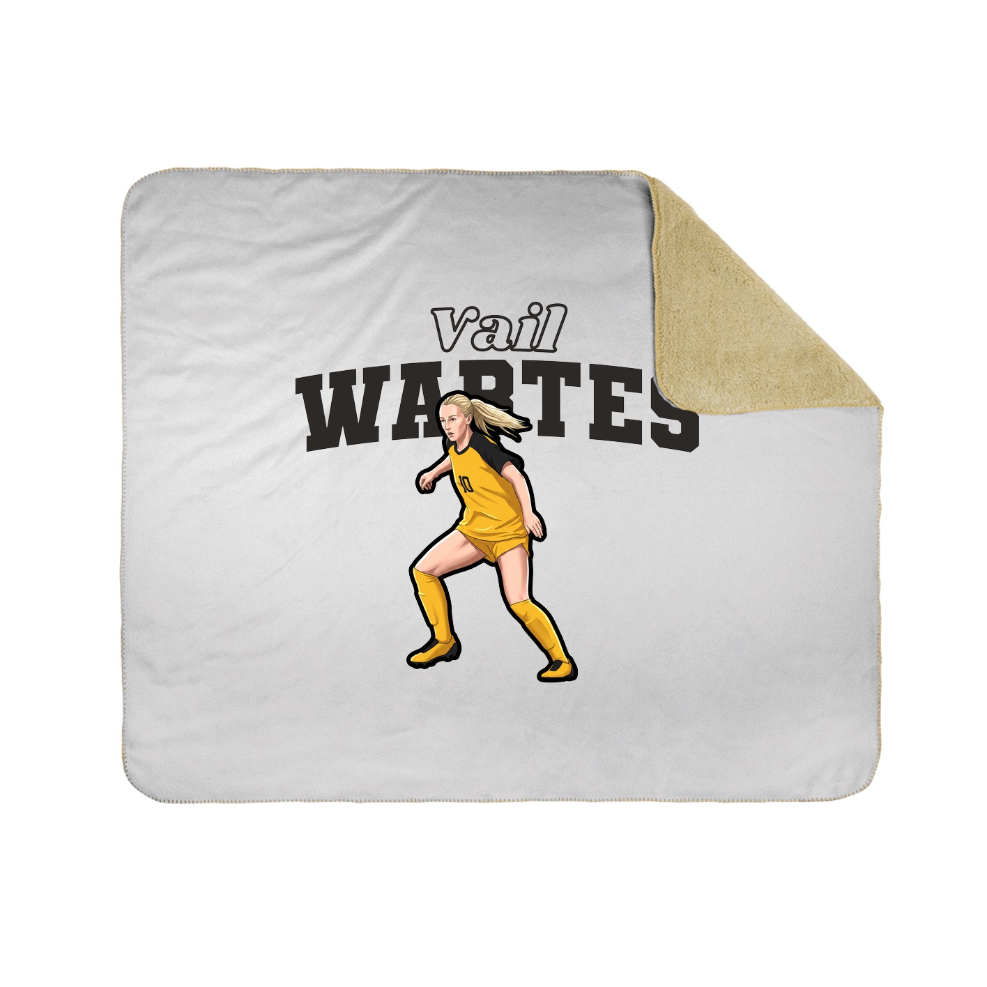 Throw Blanket — Name Arch in White