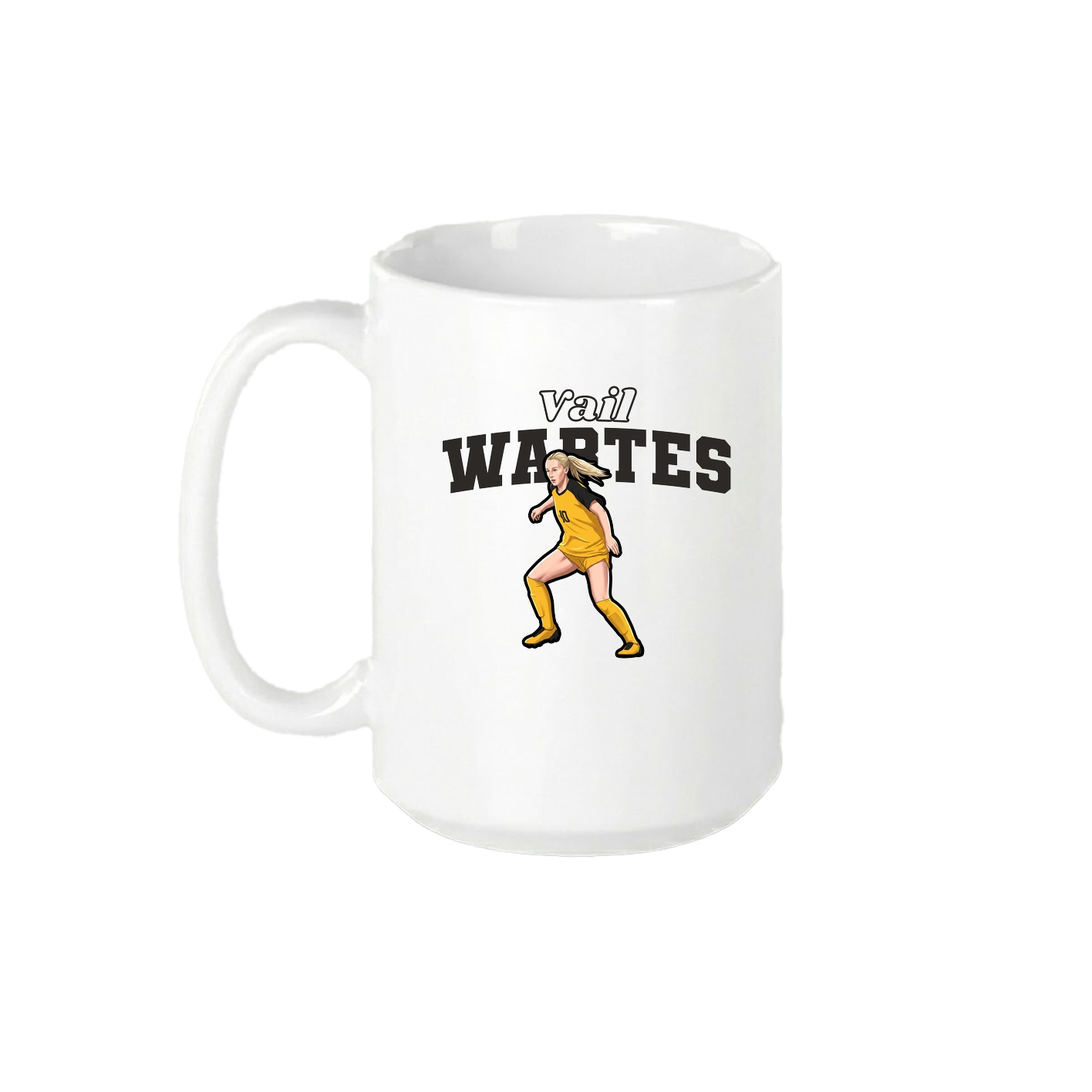 15oz Coffee Mug — Name Arch in White
