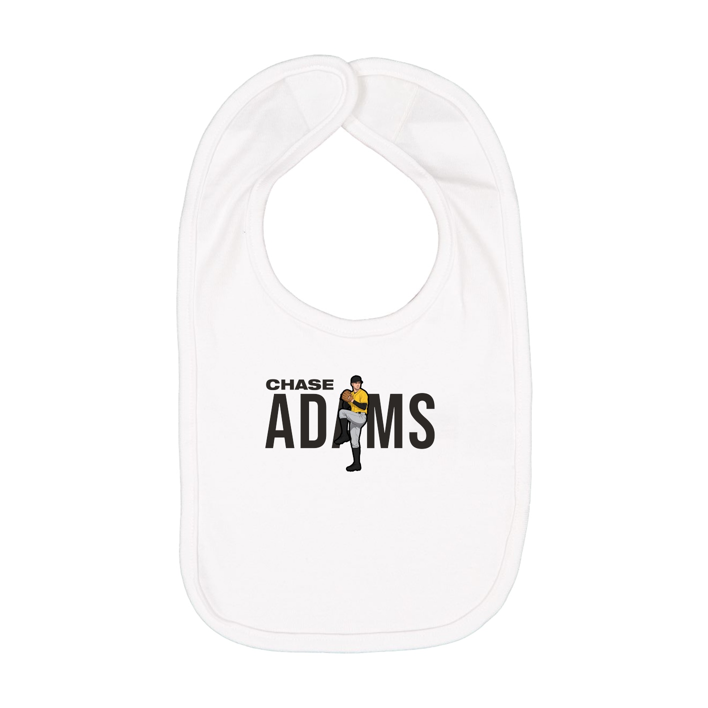 Infant Bib — Player Name in White