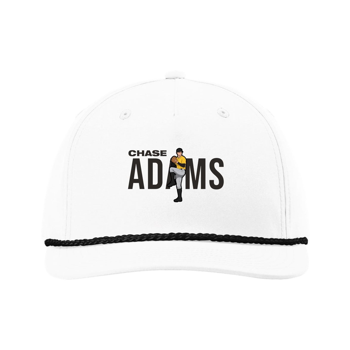 Five-Panel Classic Rope Cap — Player Name in White