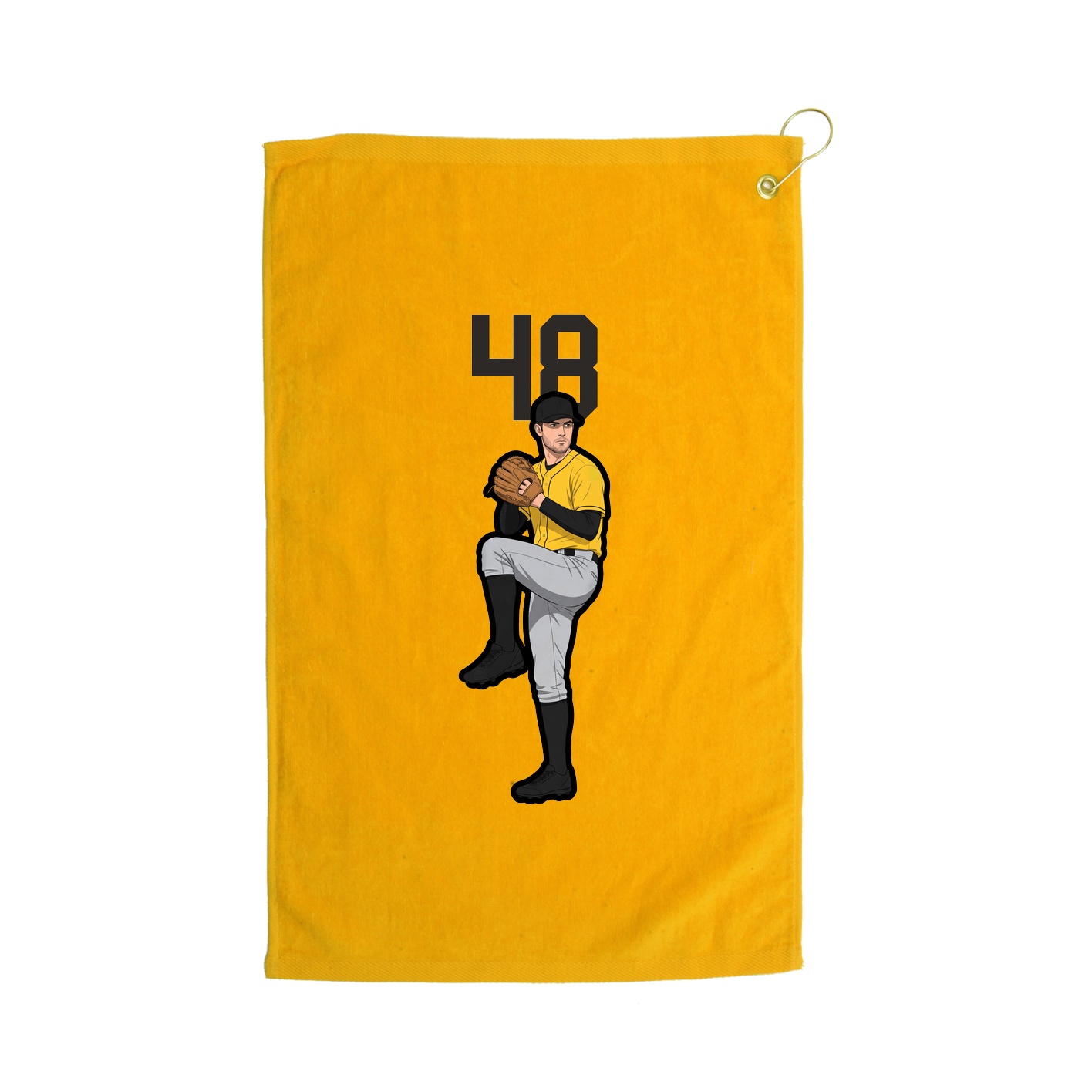 Golf Towel — Number Top in Gold