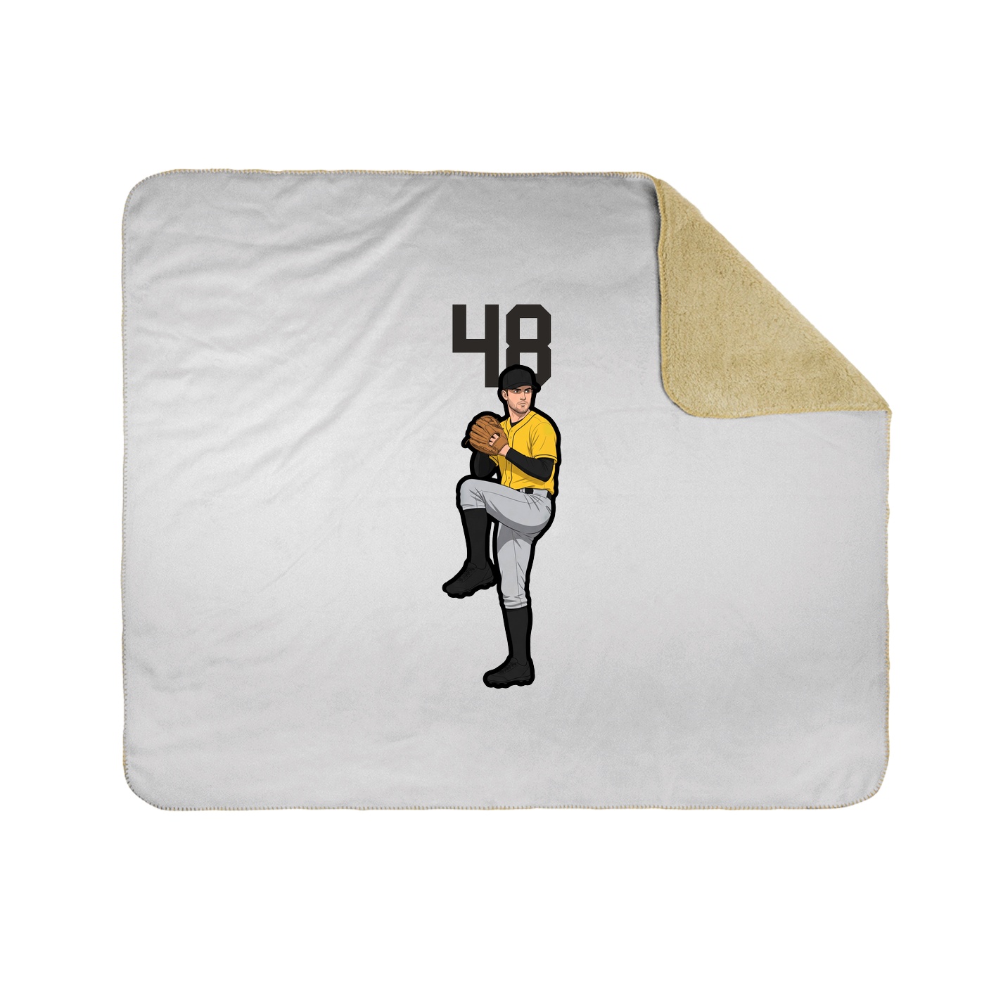 Throw Blanket — Number Top in White