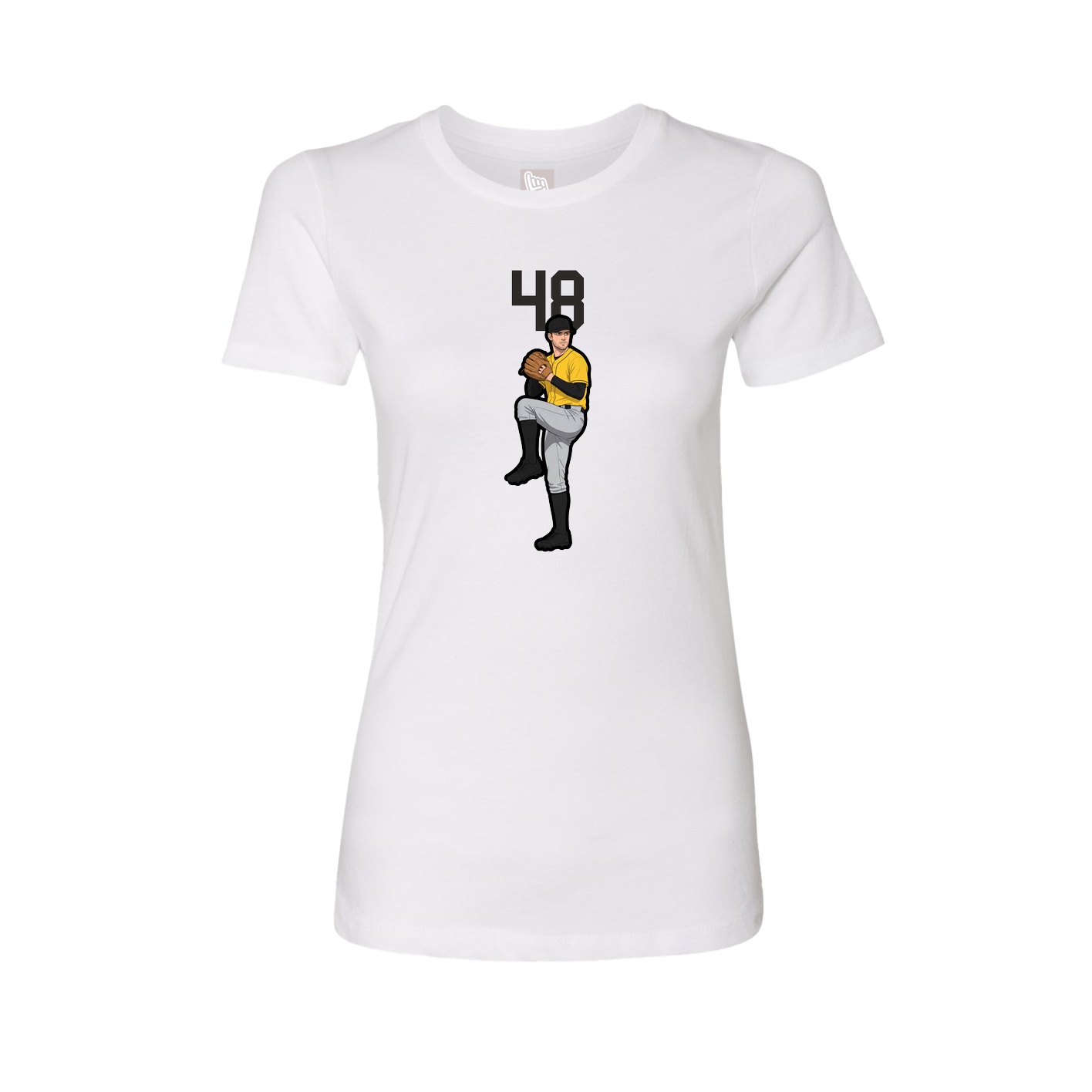 Fitted Women's Tee — Number Top in White