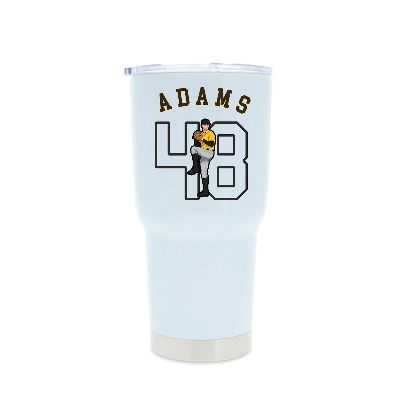 30oz Stainless Steel Tumbler — Shirsey Arch in White
