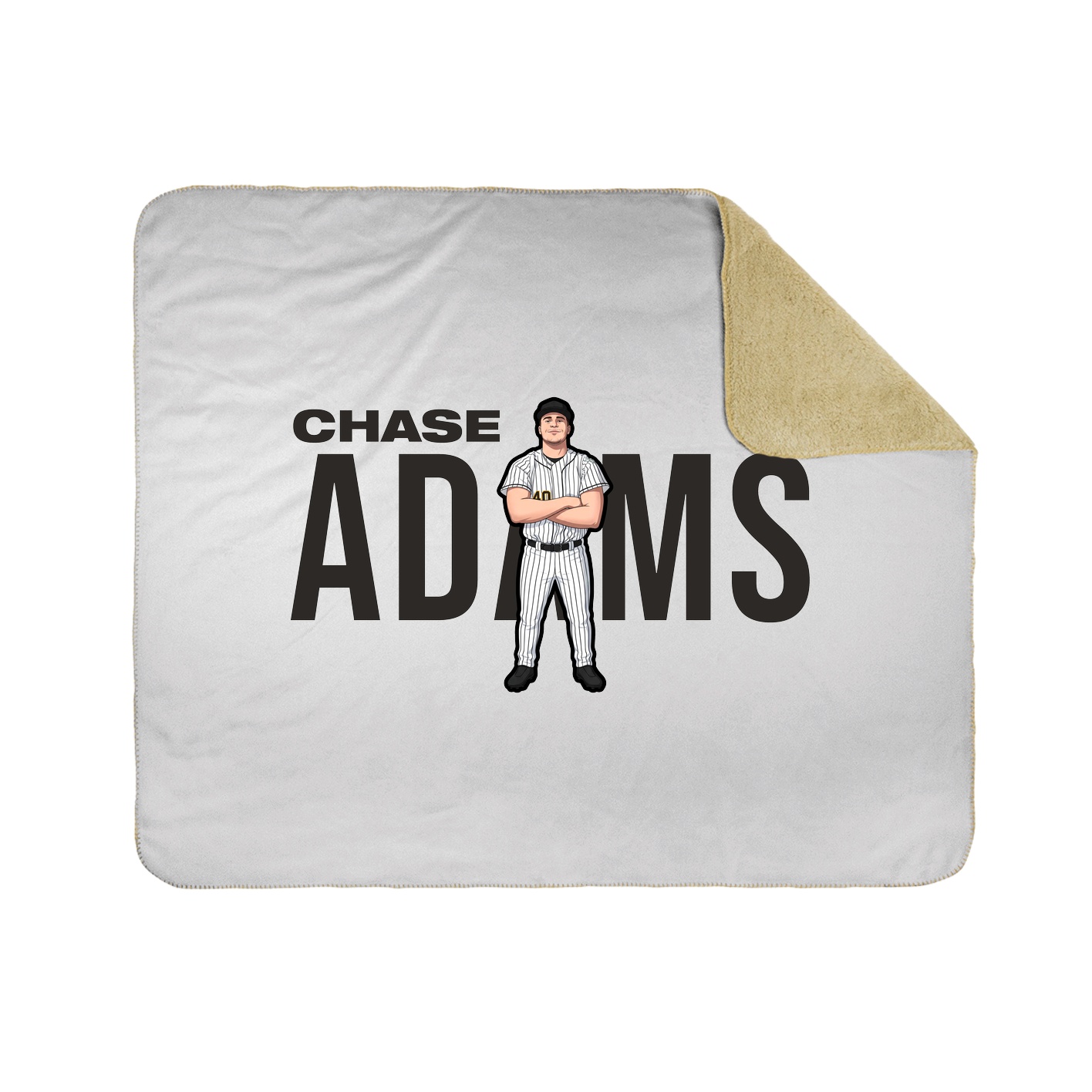 Throw Blanket — Player Name in White