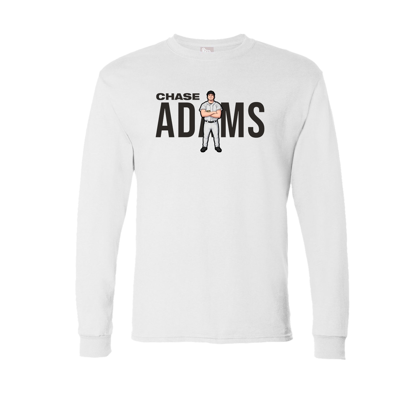 Long Sleeve Tee — Player Name in White