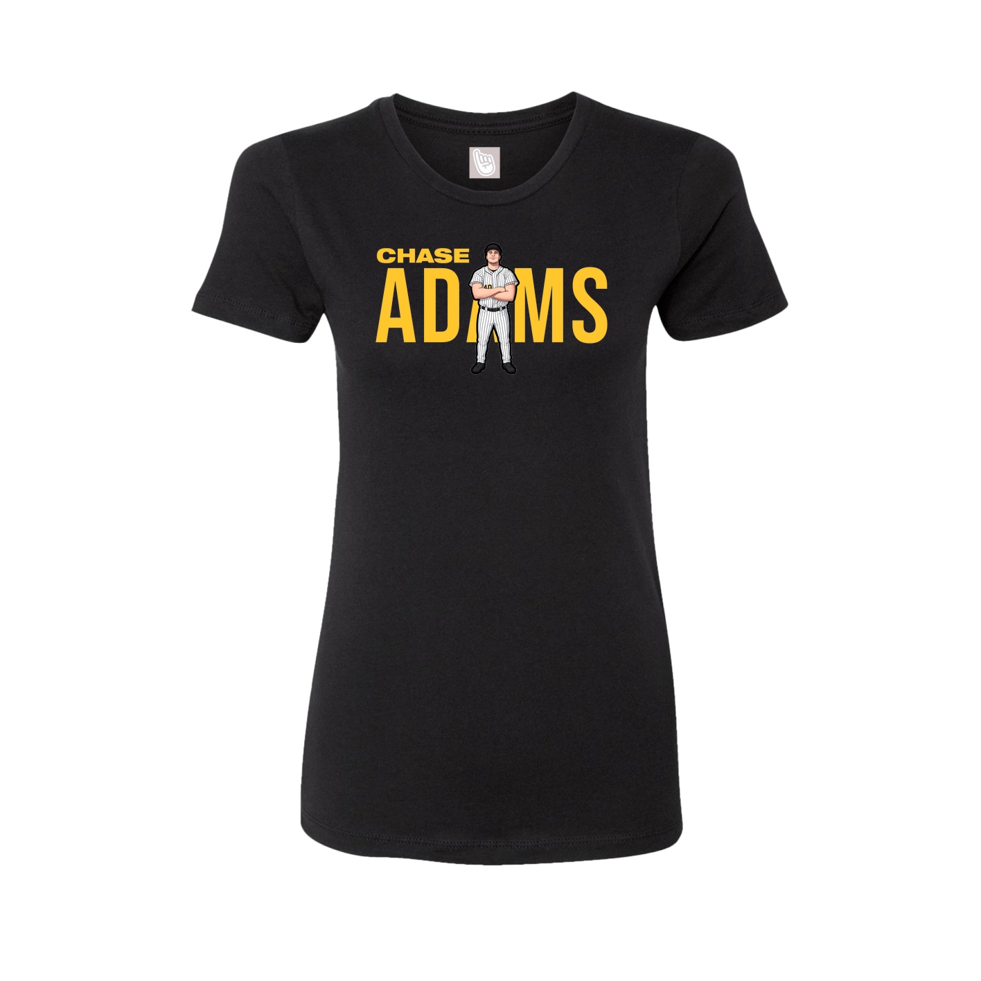 Fitted Women's Tee — Player Name in Black