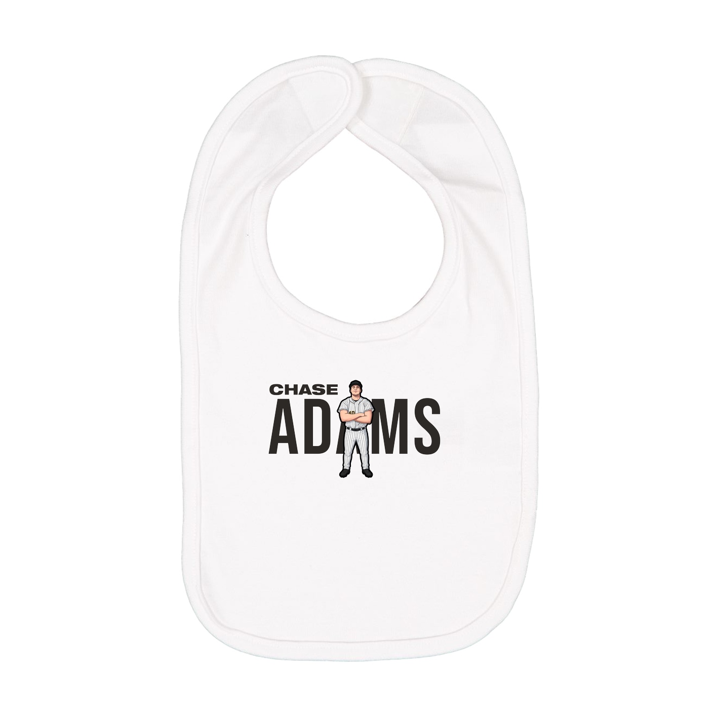 Infant Bib — Player Name in White