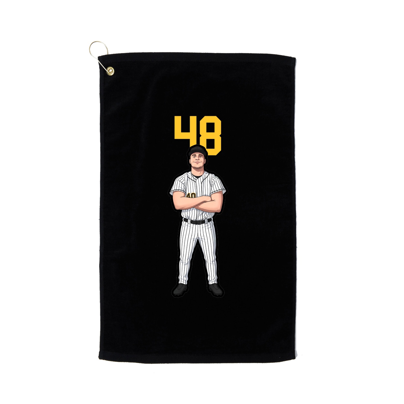 Golf Towel — Number Top in Black