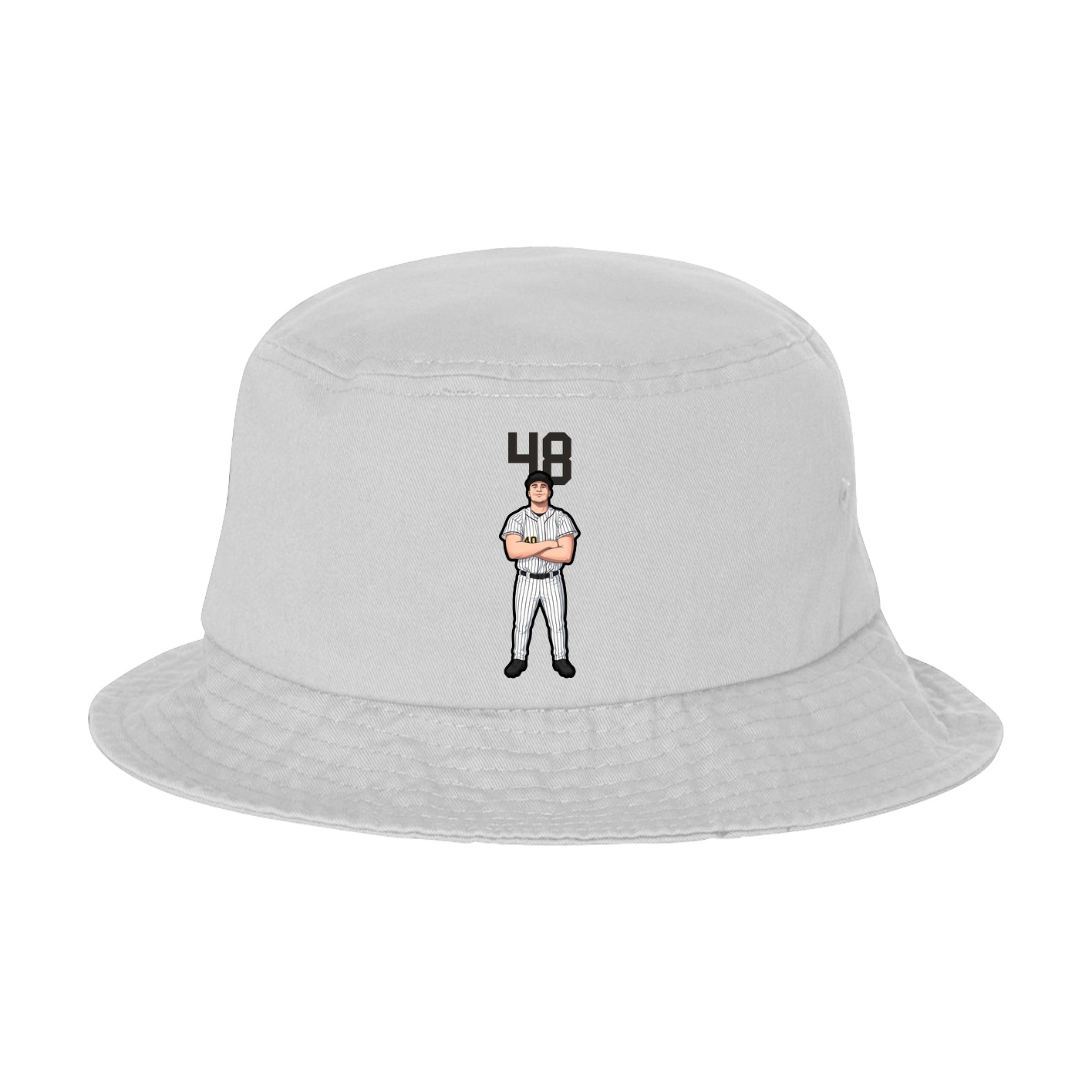 Bucket Cap — Number Top in White