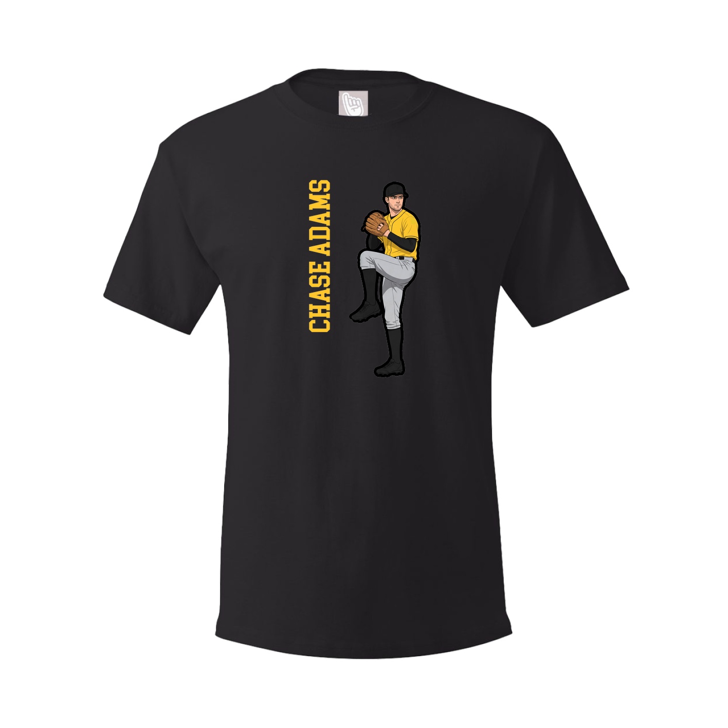 Youth Tee — Name Vertical in Black