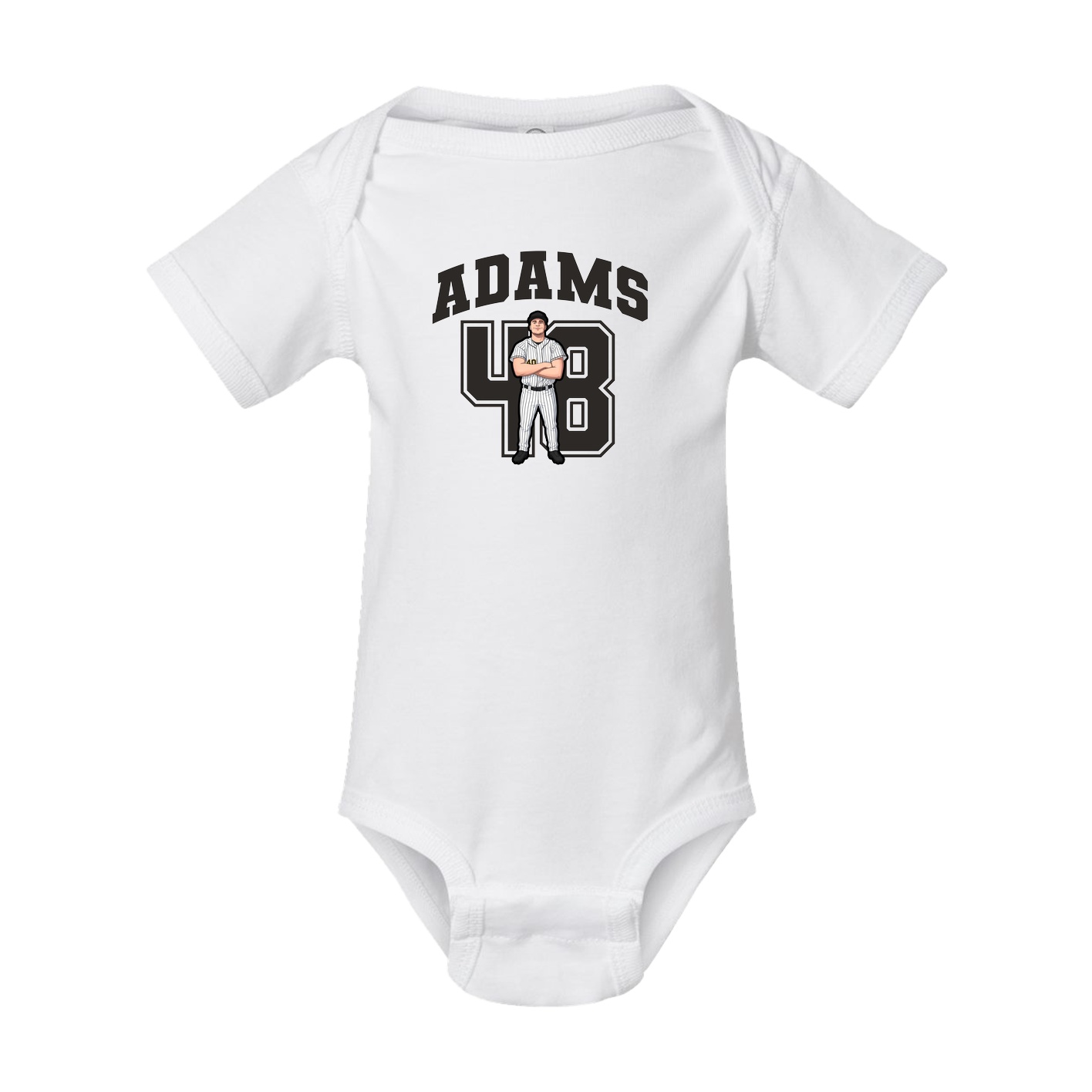 Baby Onesie — Number in White