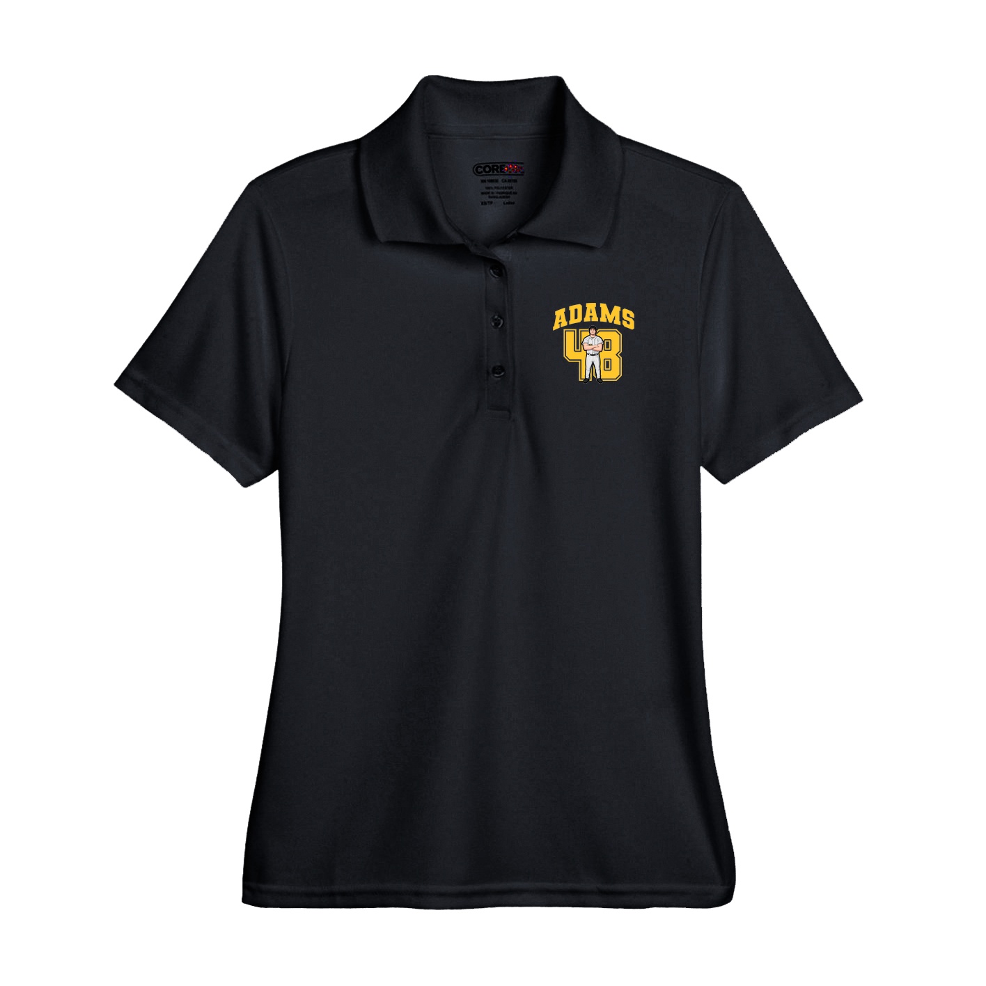 Performance Polo — Number in Black