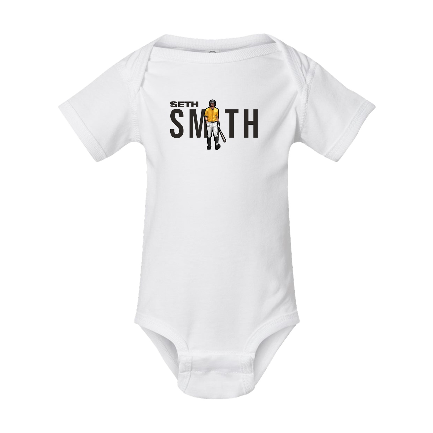 Baby Onesie — Player Name in White