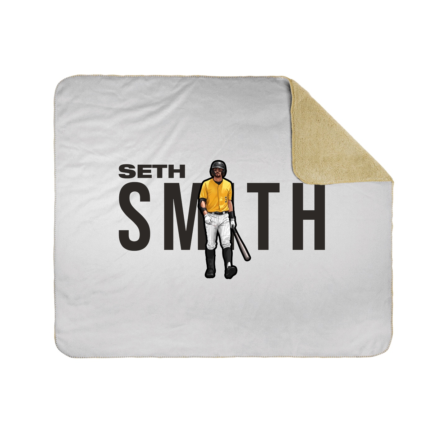 Throw Blanket — Player Name in White