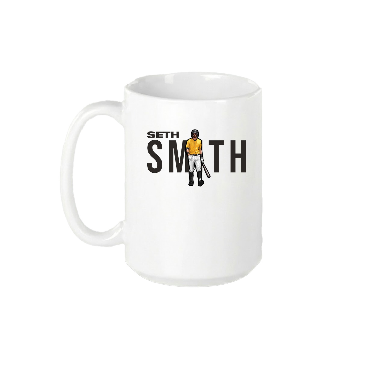 15oz Coffee Mug — Player Name in White