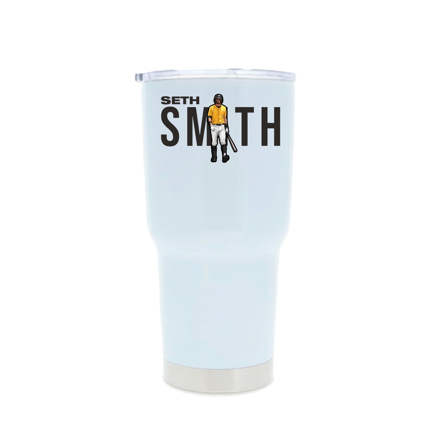 30oz Stainless Steel Tumbler — Player Name in White