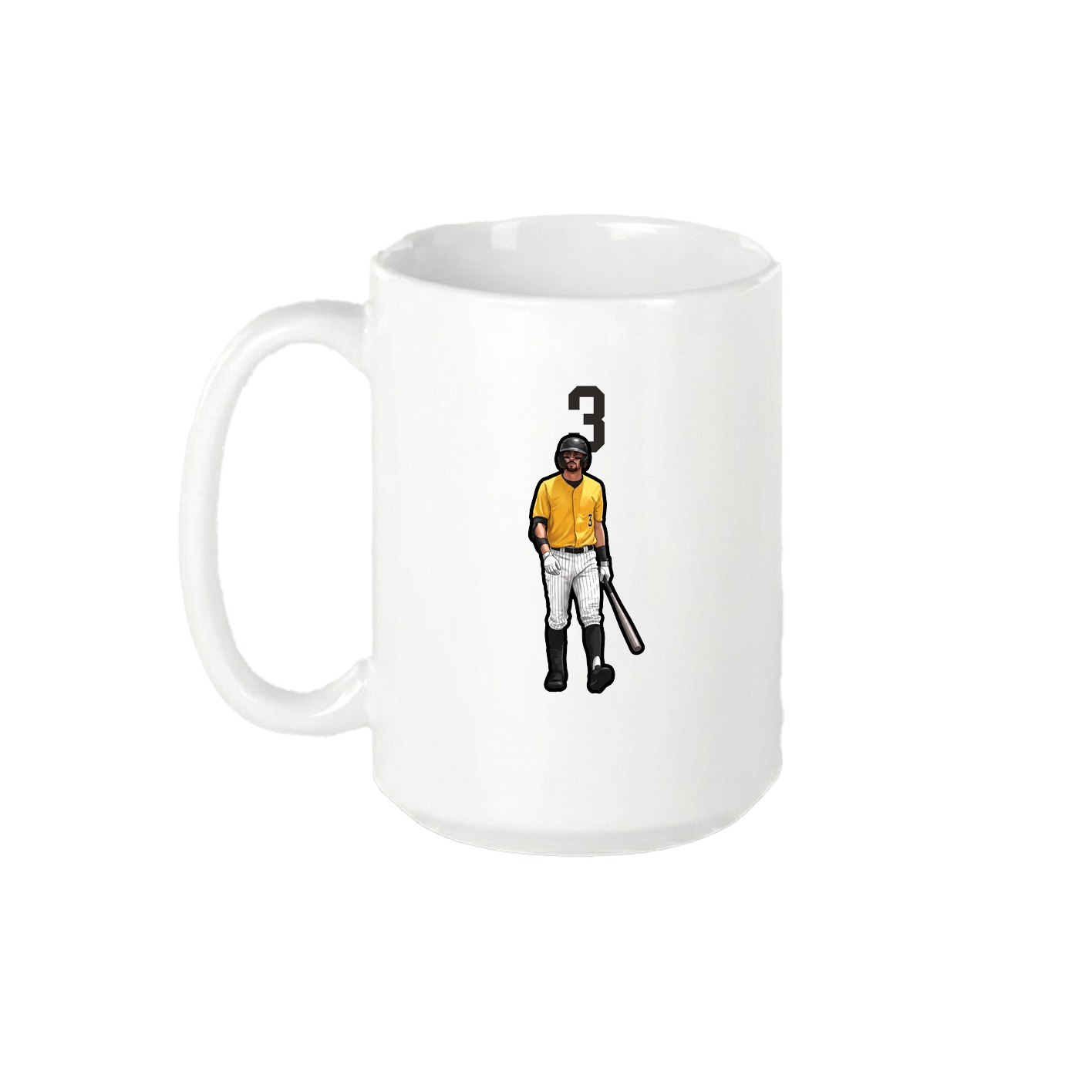 15oz Coffee Mug — Number Top in White