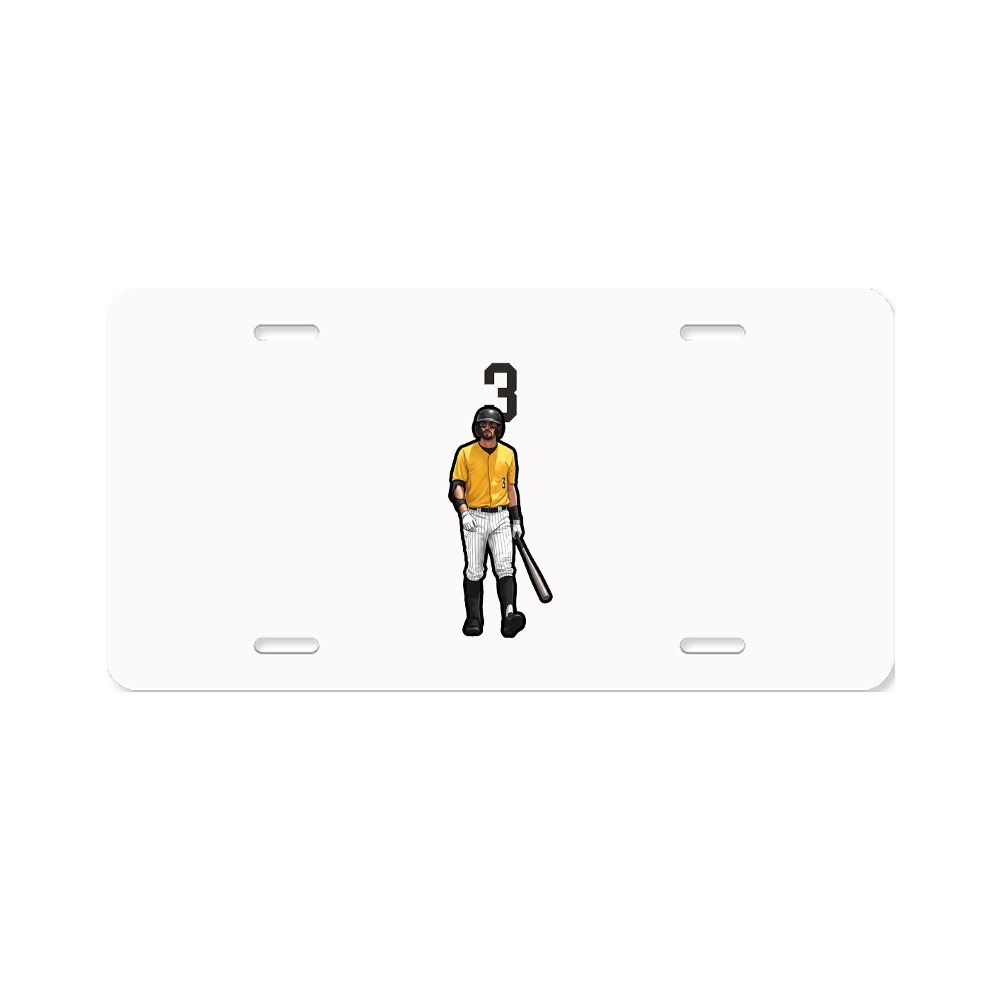 License Plate — Number Top in Classic