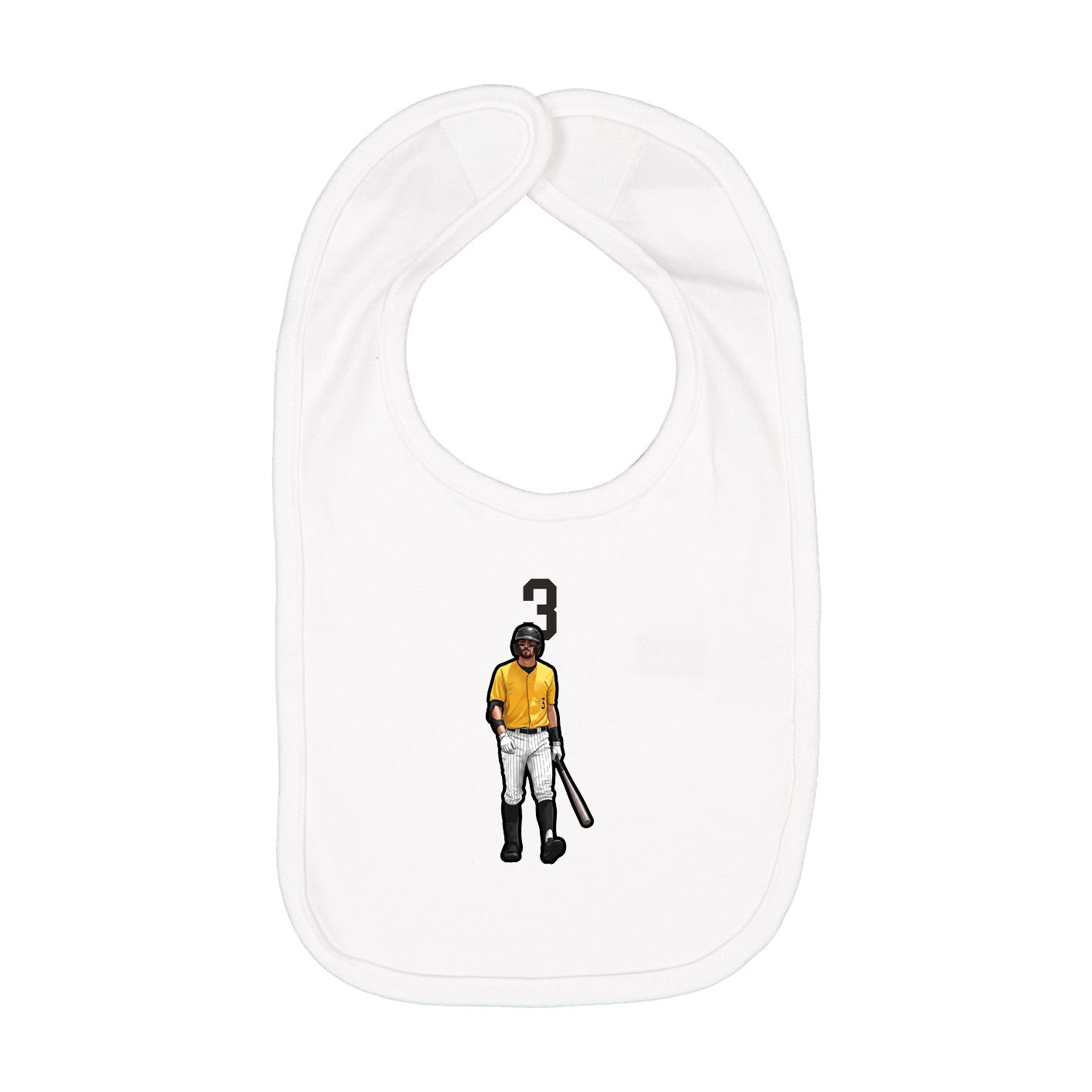 Infant Bib — Number Top in White