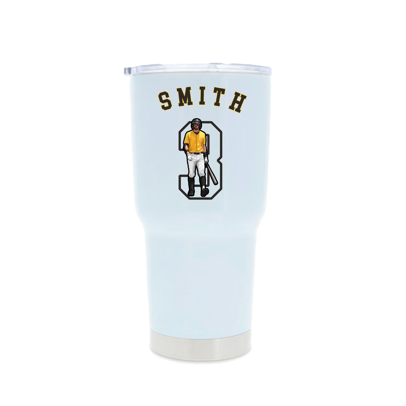 30oz Stainless Steel Tumbler — Shirsey Arch in White