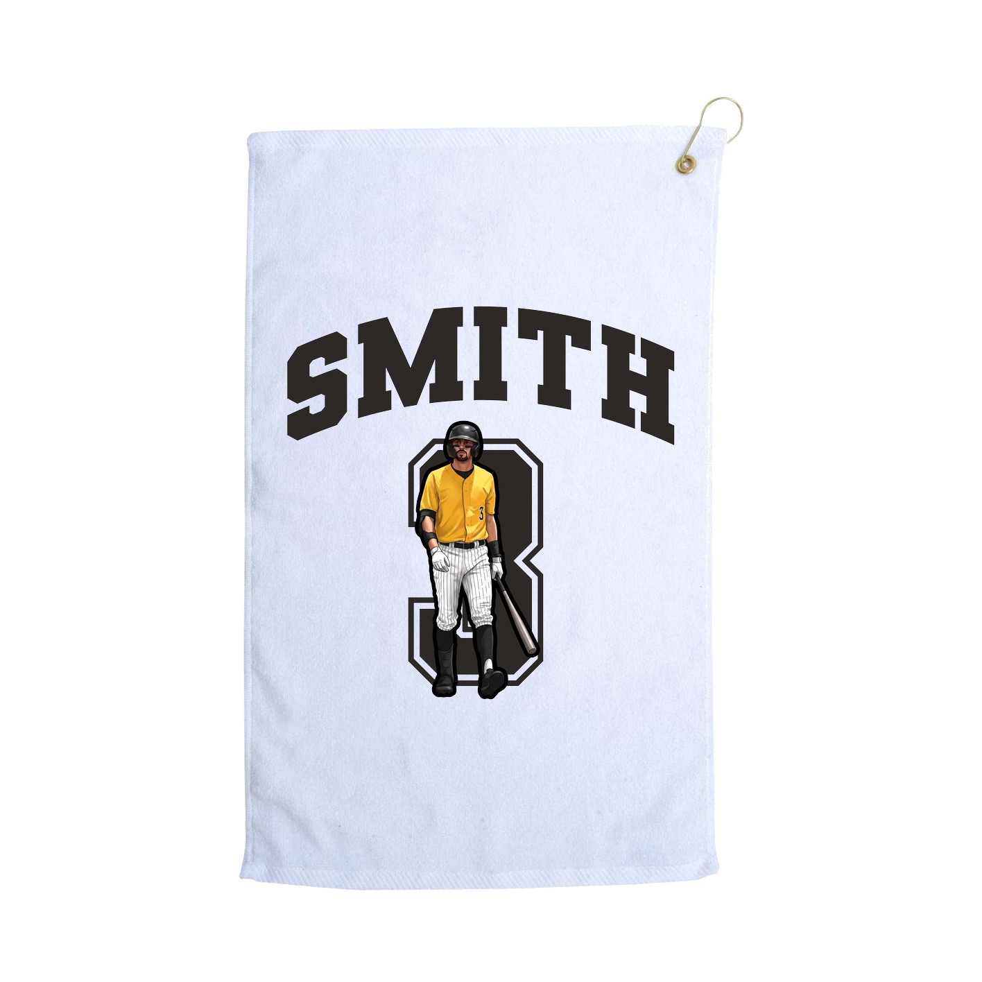 Golf Towel — Number in White
