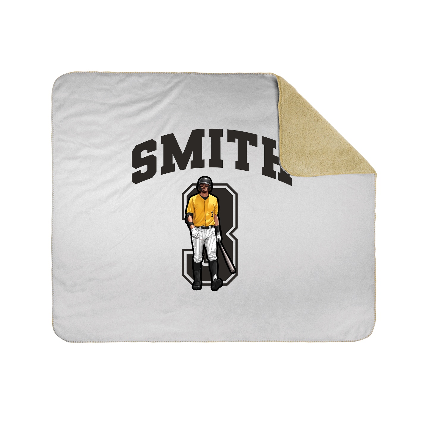 Throw Blanket — Number in White