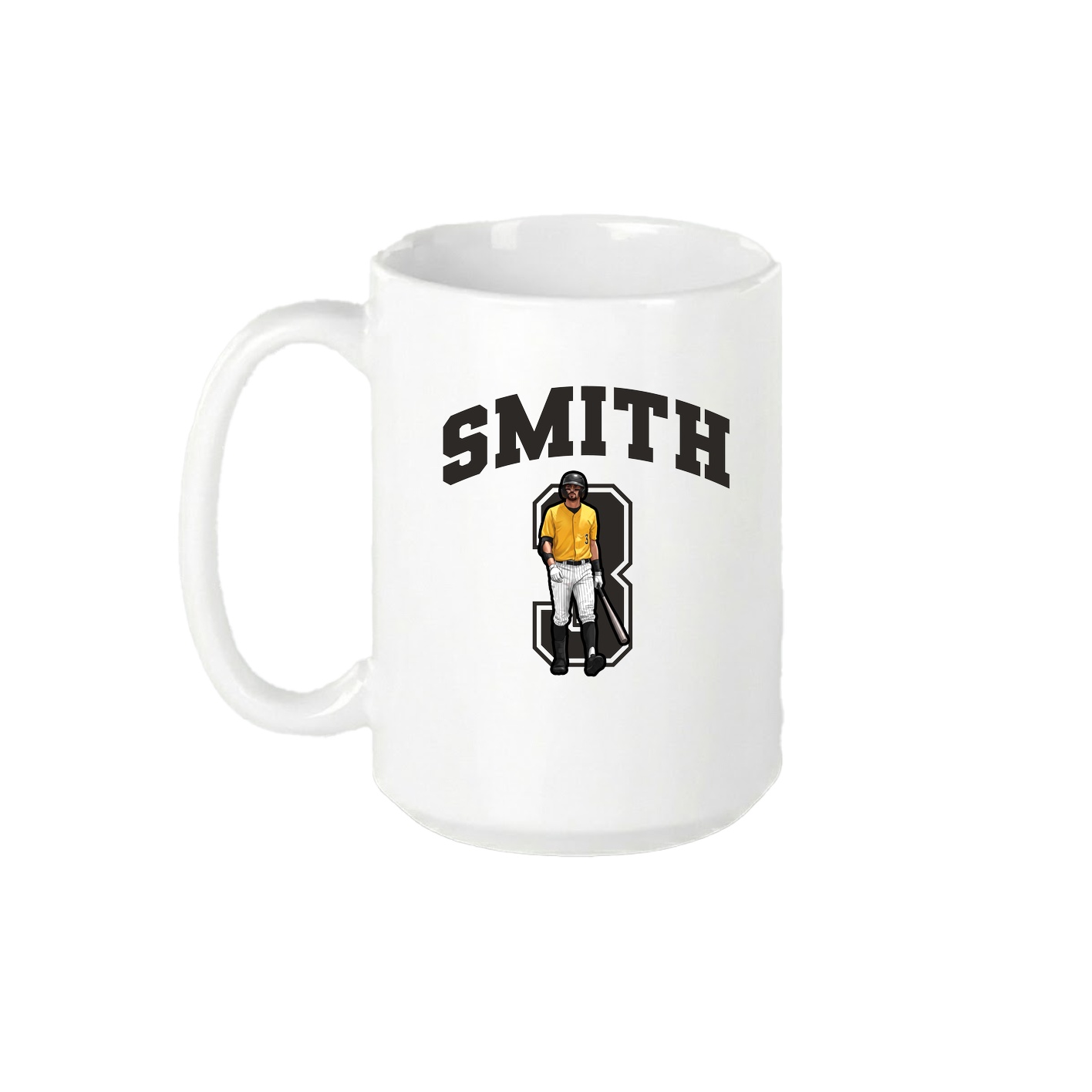 15oz Coffee Mug — Number in White