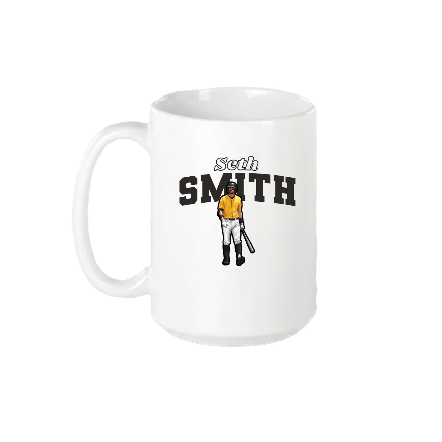 15oz Coffee Mug — Name Arch in White