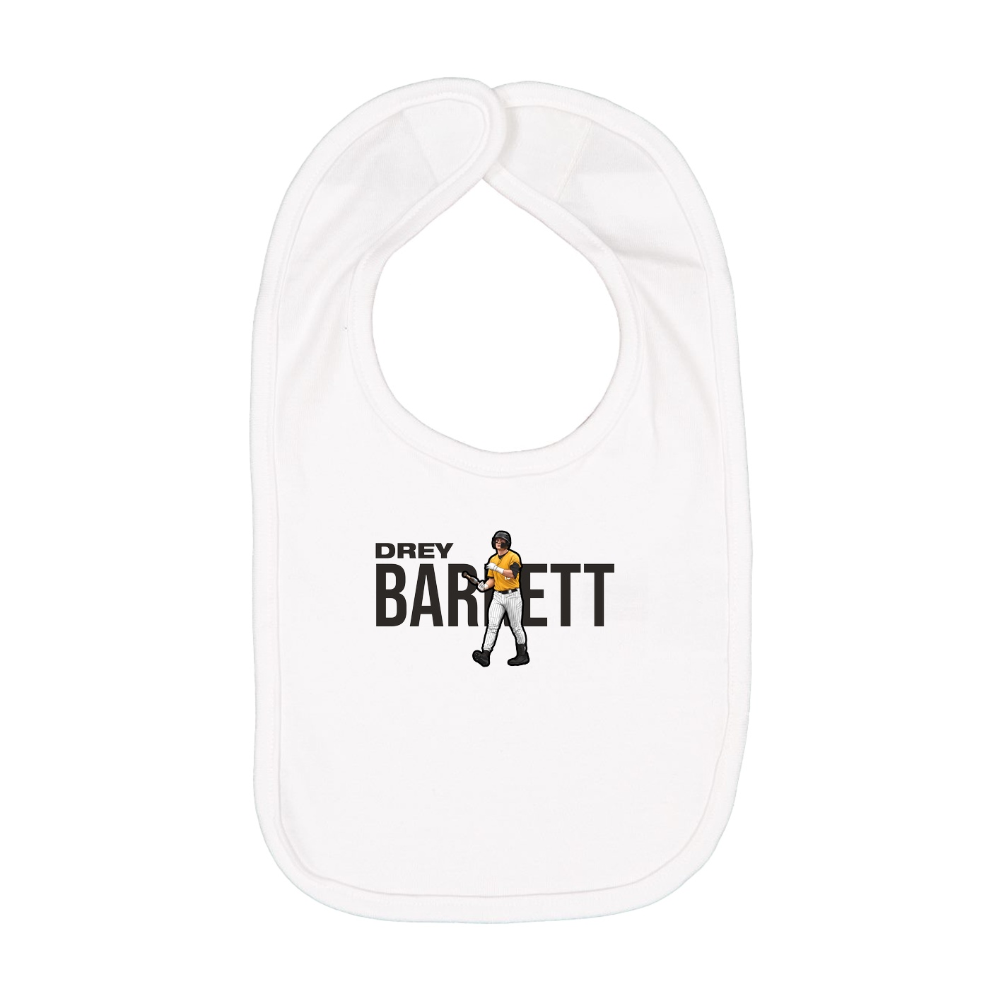 Infant Bib — Player Name in White