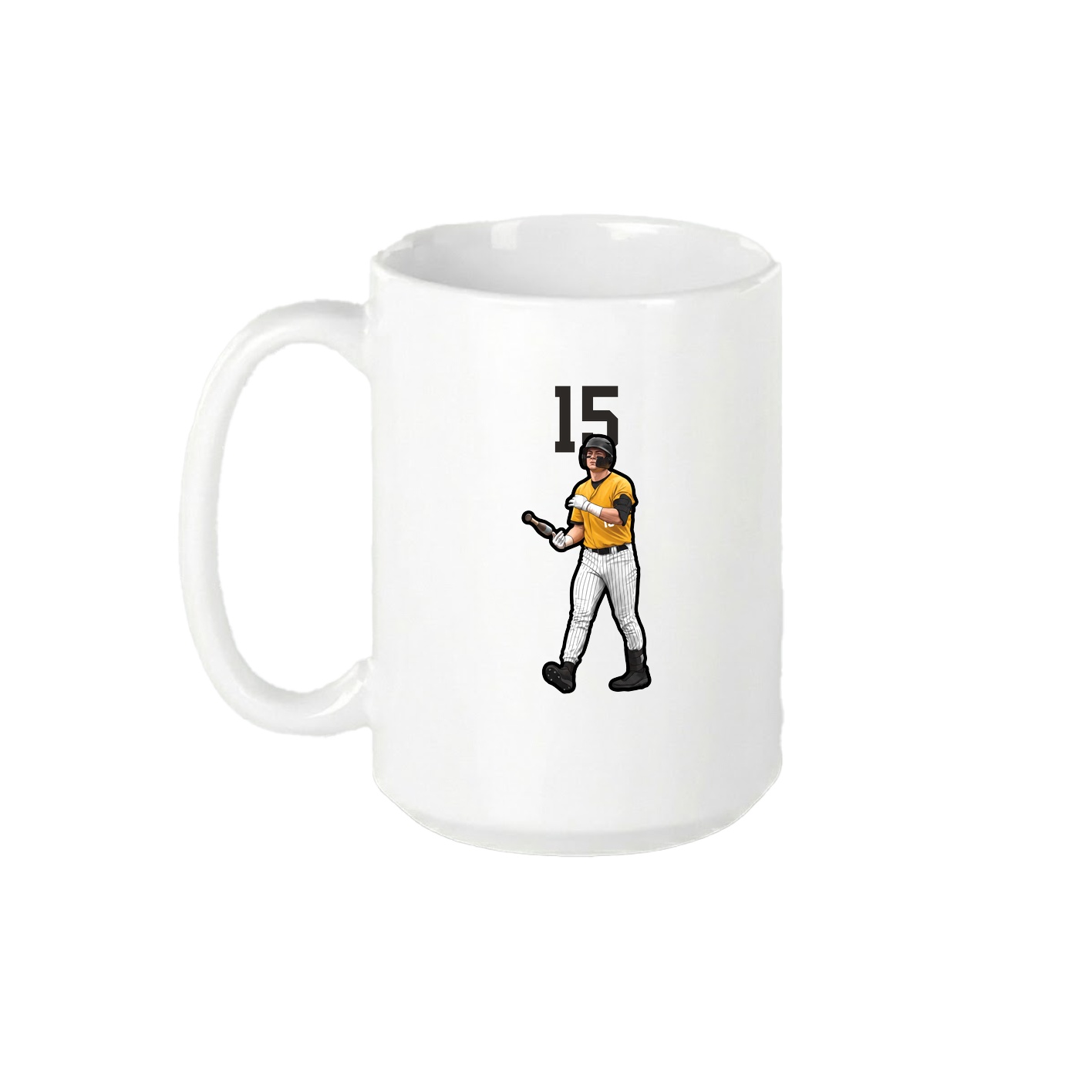 15oz Coffee Mug — Number Top in White