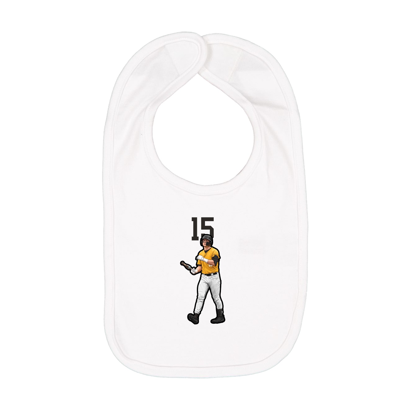 Infant Bib — Number Top in White