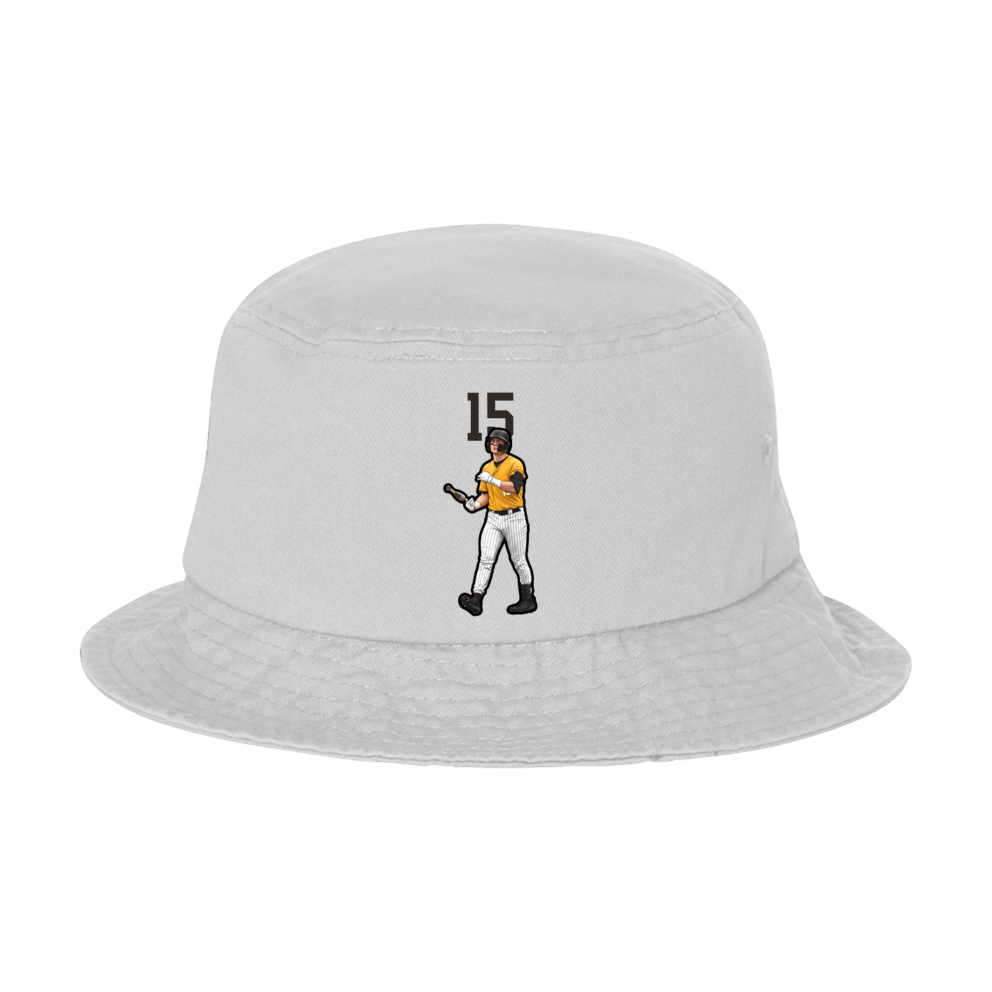 Bucket Cap — Number Top in White