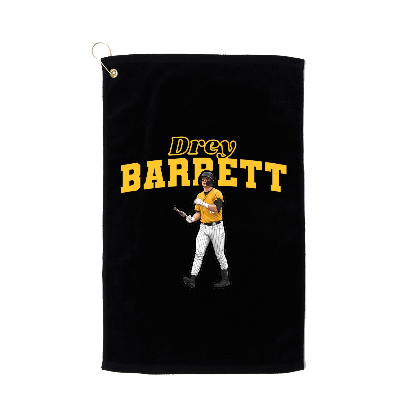 Golf Towel — Name Arch in Black