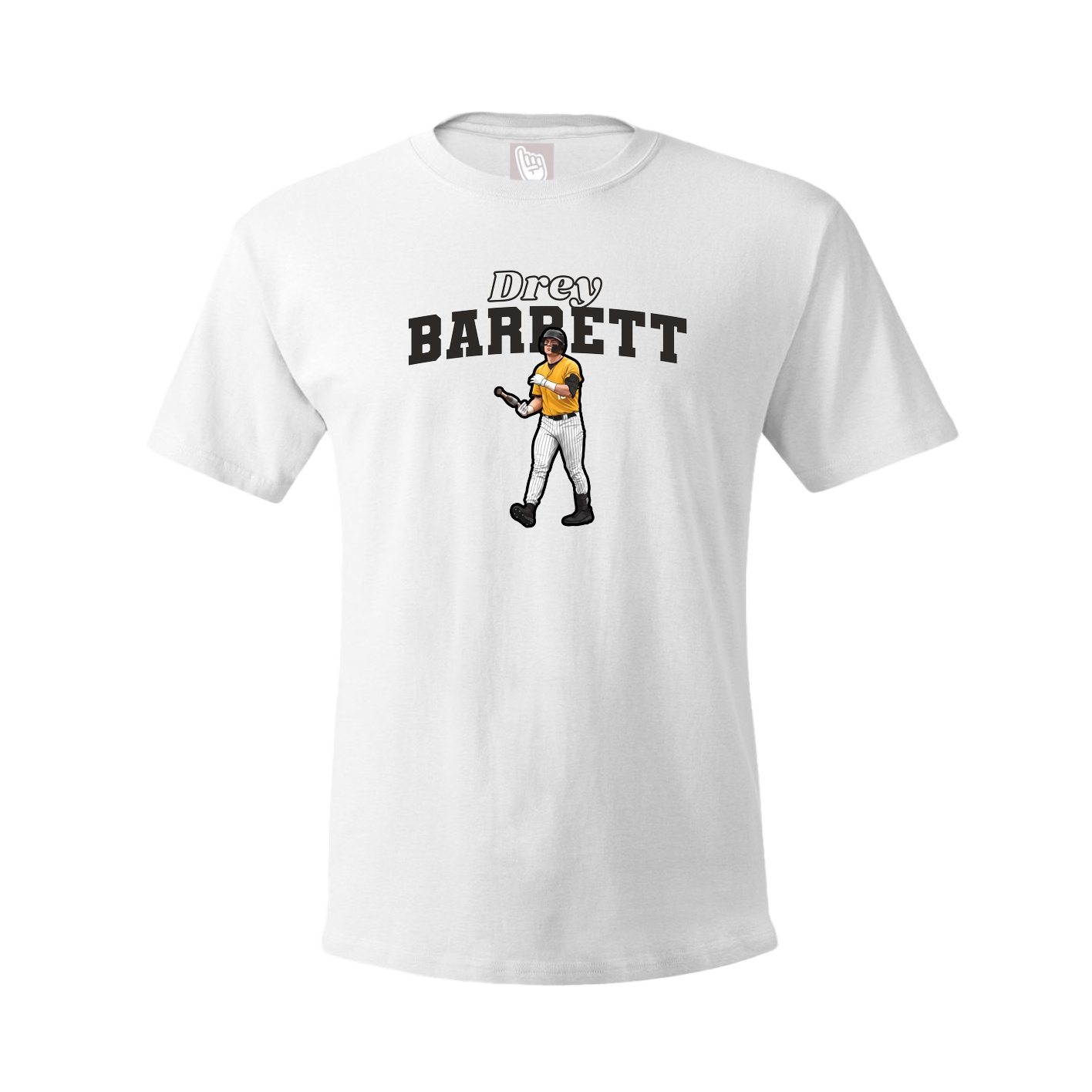 Youth Tee — Name Arch in White