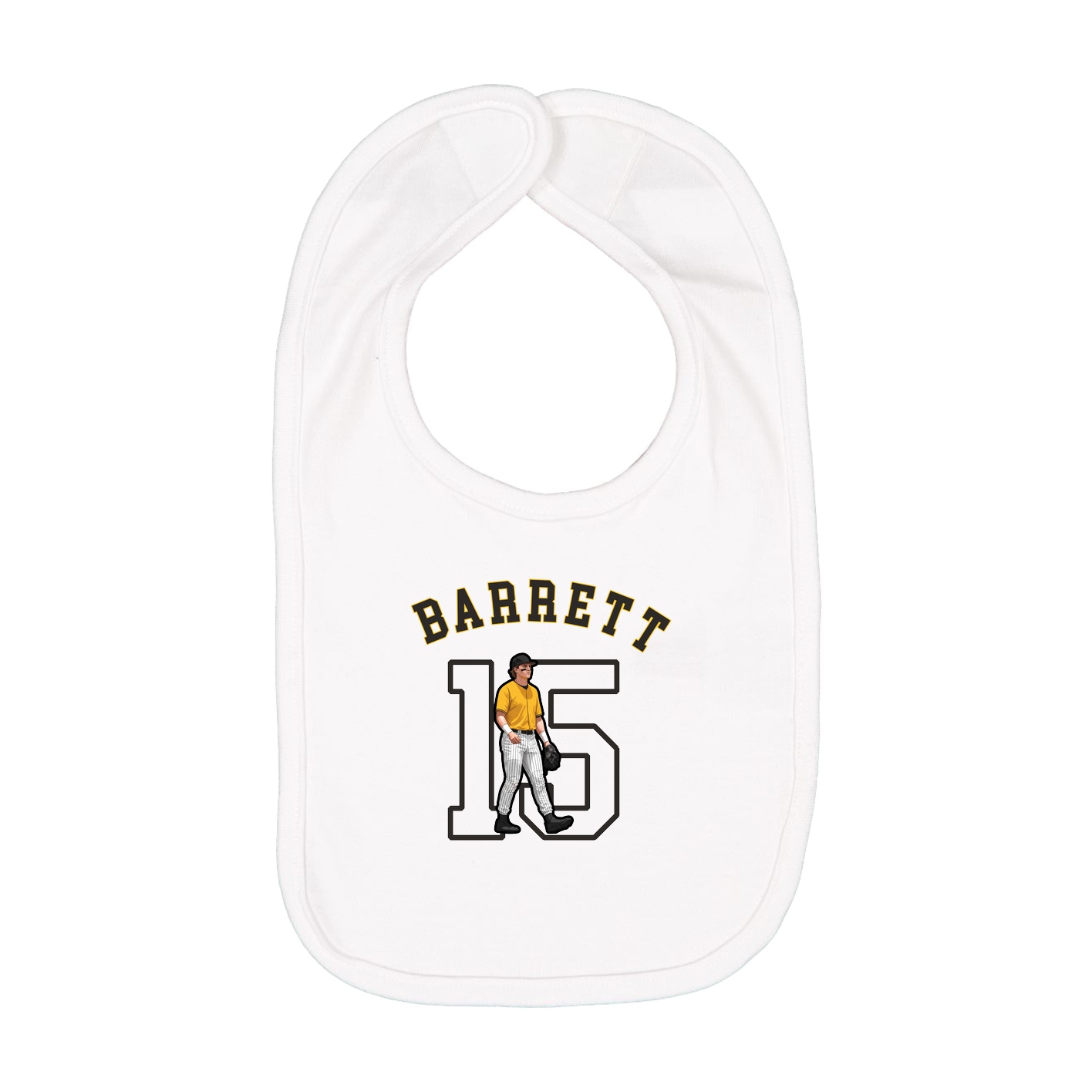 Infant Bib — Shirsey Arch in White