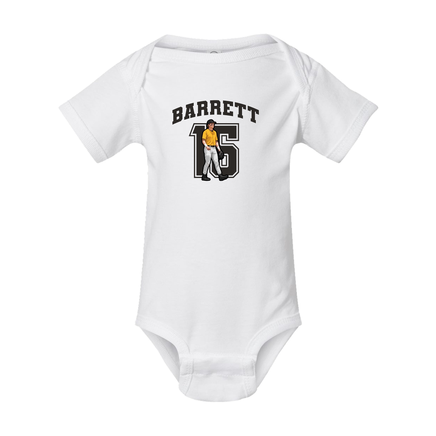 Baby Onesie — Number in White