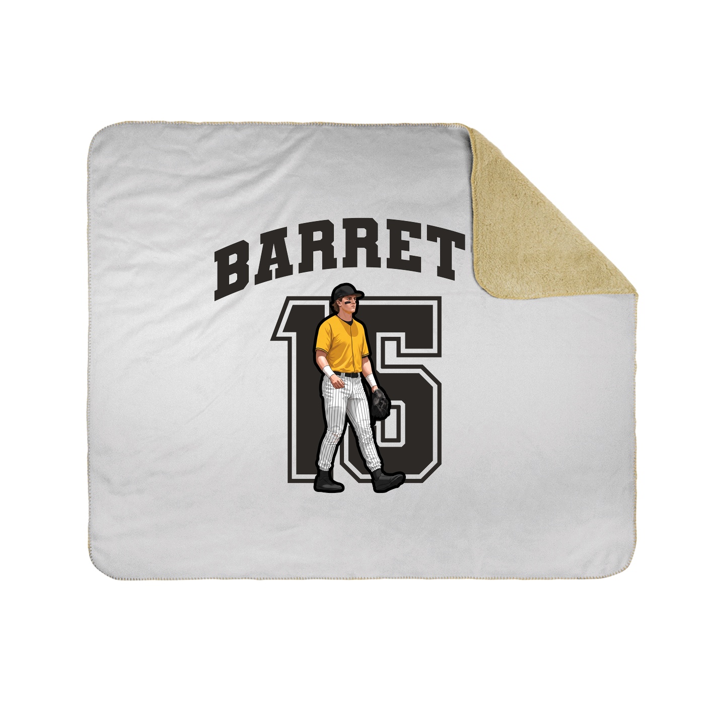Throw Blanket — Number in White