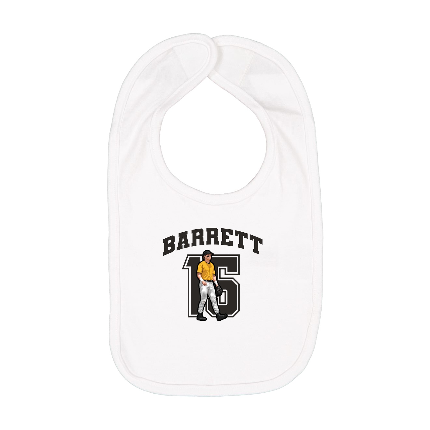 Infant Bib — Number in White